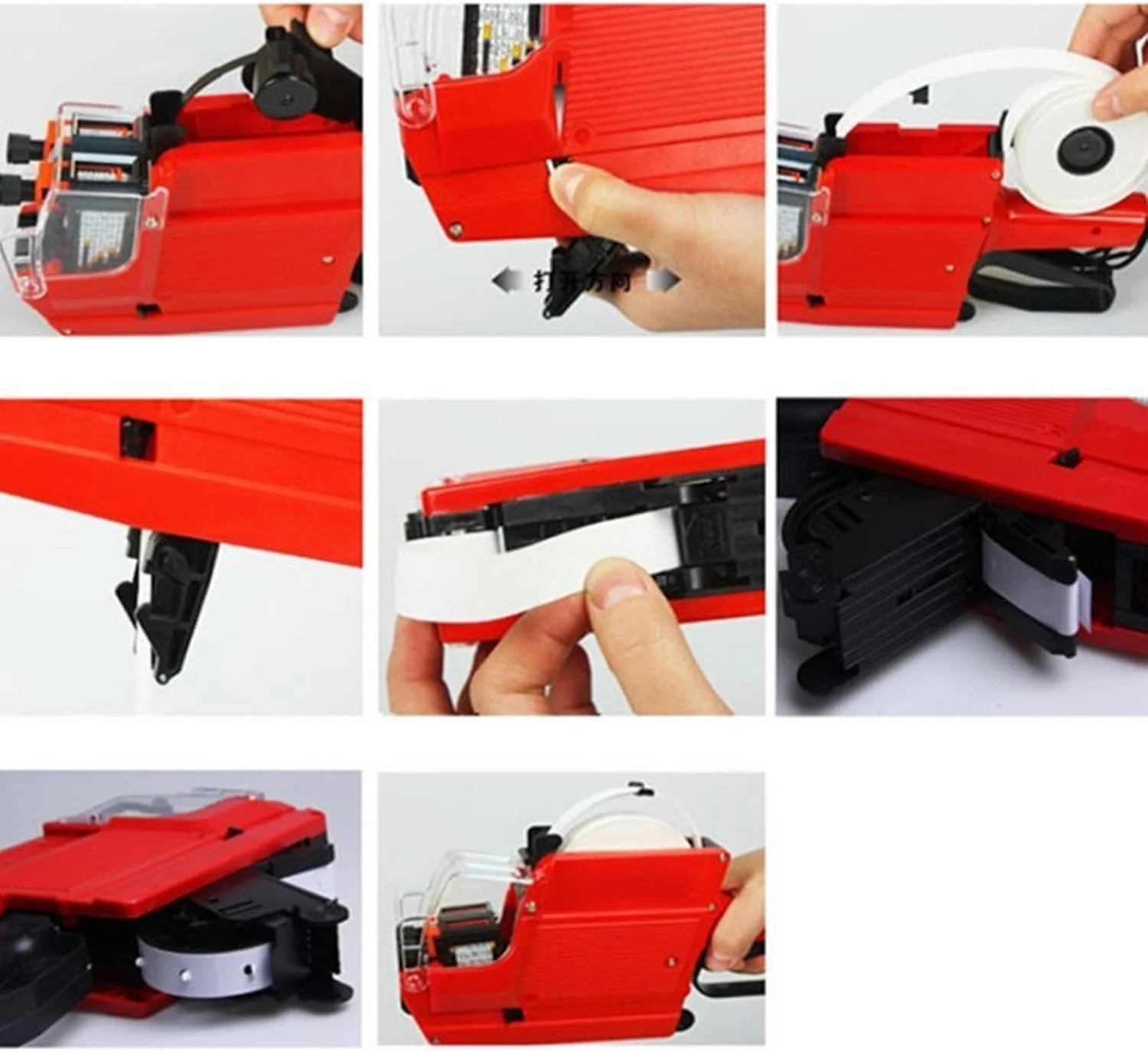 دستگاه قیمت زن سوراندی، 10 رقم 2 خط، ابزار برچسب زن با یک رول برچسب و رول جوهر، 1 رول جوهر برای علامت گذاری و سازماندهی فروشگاه، خرده فروشی، دفتر و مواد غذایی