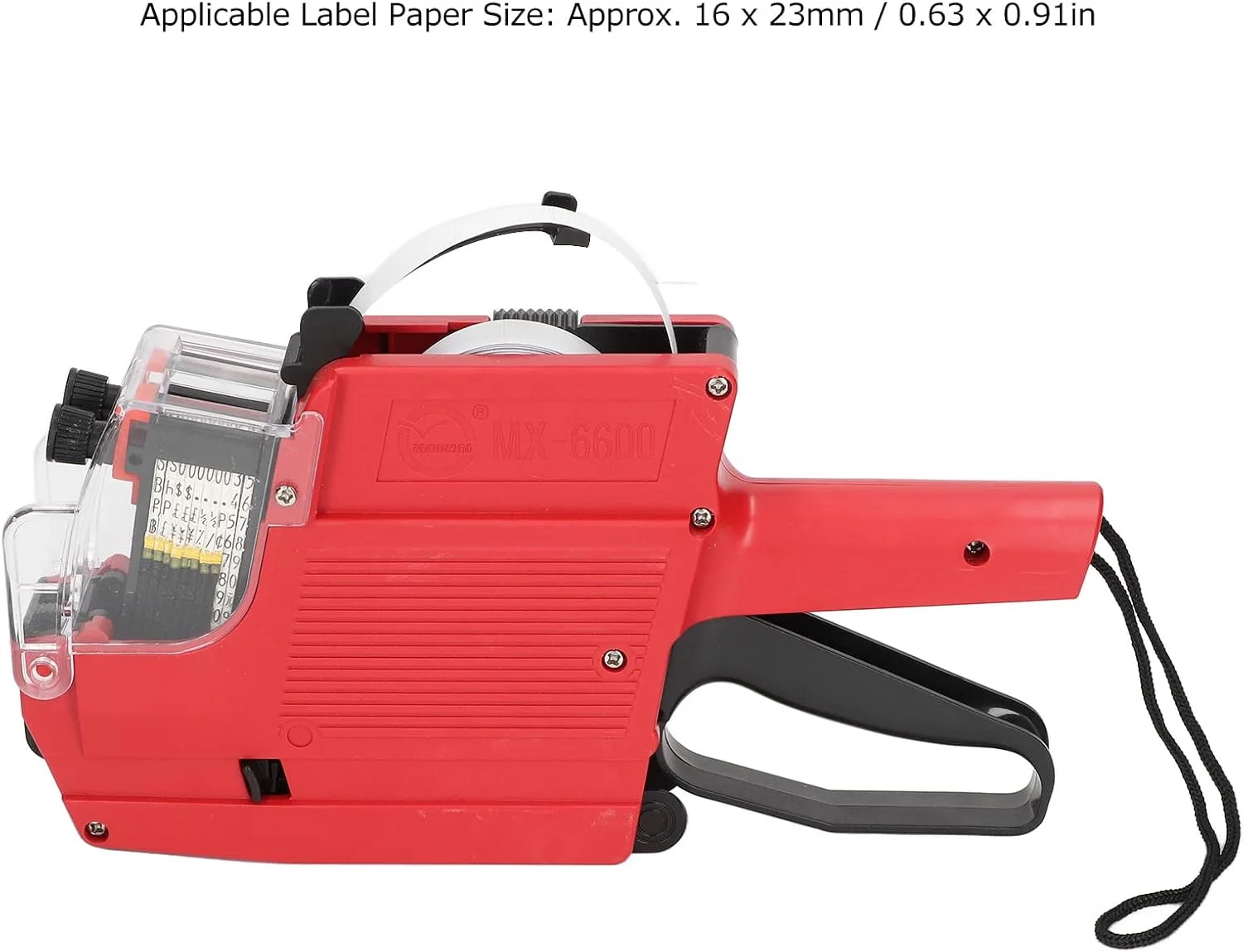 برچسب قیمت زن، دستگاه قیمت گذاری 10 رقمی 2 خطی، برچسب زن قیمت دو خطه با برچسب و غلطک جوهر، برای خرده فروش، سوپرمارکت (قرمز)