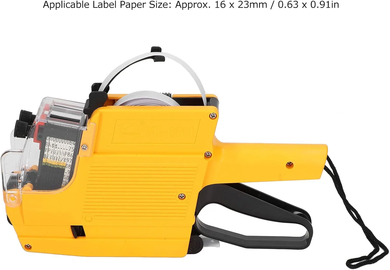 دستگاه قیمت زن سوراندی، 10 رقم 2 خط، ابزار برچسب زن با یک رول برچسب و رول جوهر، 1 رول جوهر برای علامت گذاری و سازماندهی فروشگاه، خرده فروشی، دفتر و مواد غذایی