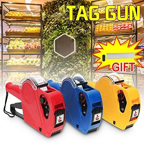 برچسب زن قیمت 8 رقمی Mose Cafolo MX-5500 به همراه 5000 عدد برچسب سفید با خطوط قرمز و 3 عدد جوهر