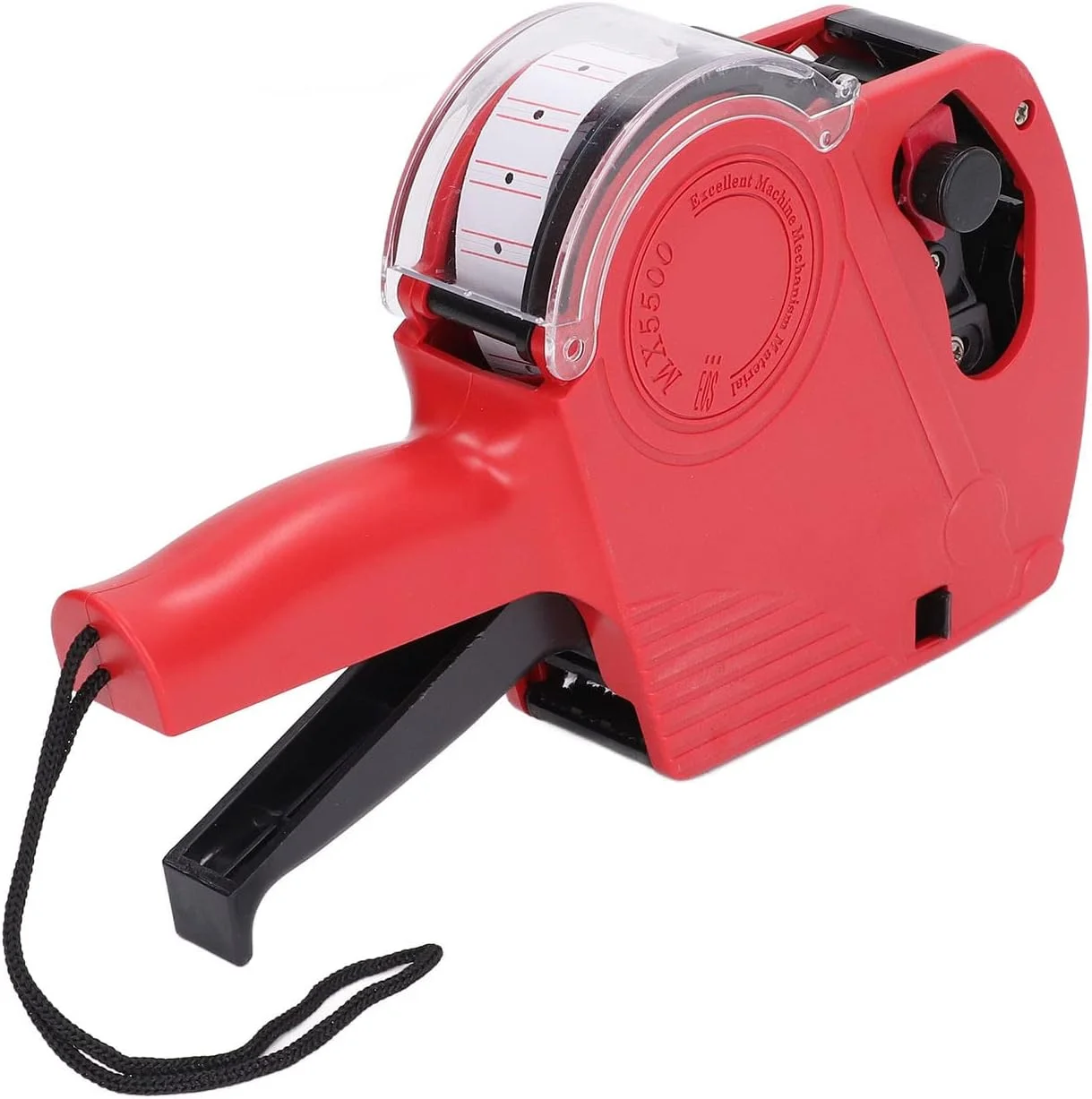 برچسب قیمت زن 8 رقمی Eujgoov با کارتریج، دستگاه برچسب قیمت، دستگاه برچسب زنی دستی، دستگاه برچسب ساز قابل حمل (قرمز)