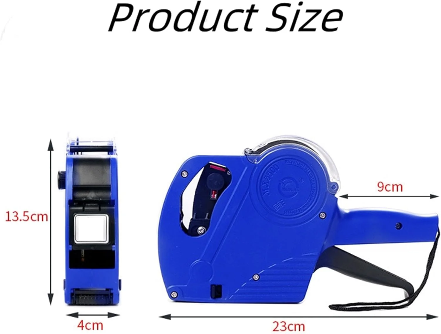 برچسب قیمت زن 8 رقمی Nyganmelloz، کیت برچسب قیمت زن با 2 غلطک جوهر، دستگاه قیمت گذاری برچسب ممتاز برای علامت گذاری و سازماندهی فروشگاه های خرده فروشی، سوپرمارکت ها و دفاتر (آبی، MX5500)