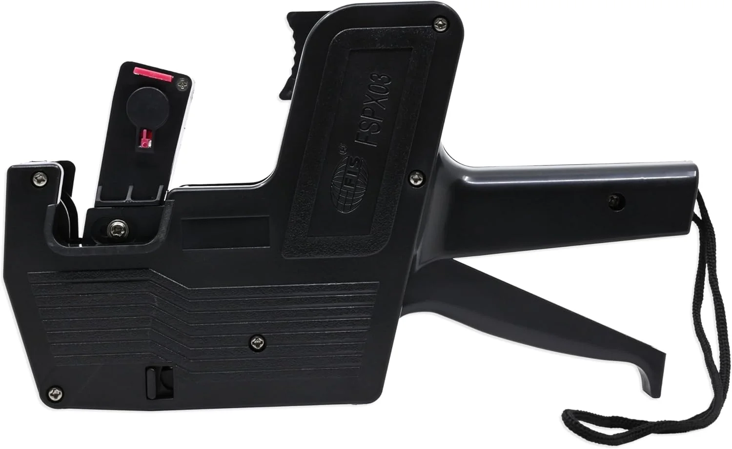 دستگاه قیمت زن تک خطی FIS، 8 رقمی، به همراه کارتریج جوهر و رول برچسب، رنگ مشکی - FSPX03BK