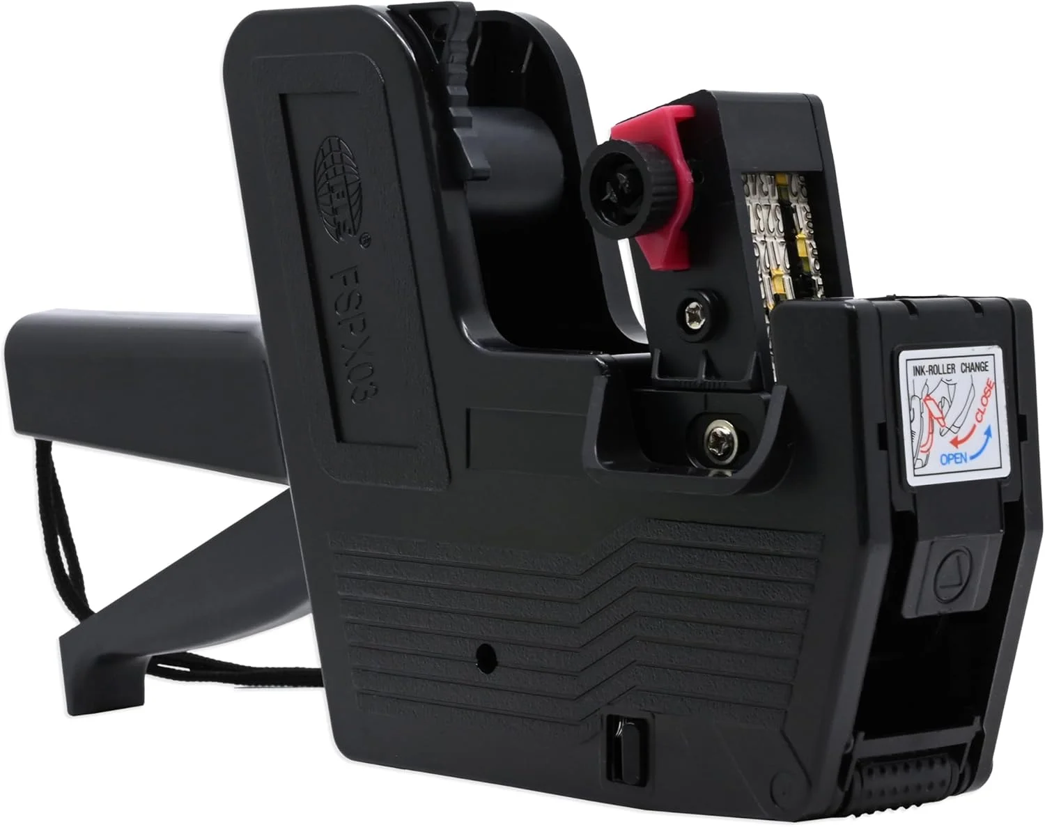 دستگاه قیمت زن تک خطی FIS، 8 رقمی، به همراه کارتریج جوهر و رول برچسب، رنگ مشکی - FSPX03BK