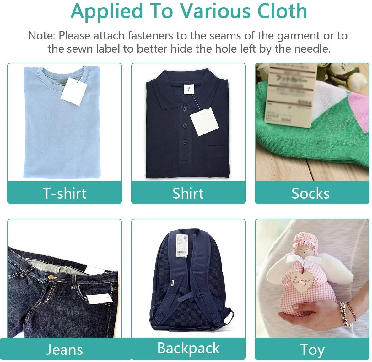 تفنگ برچسب زن لباس Azonee، کیت تفنگ برچسب قیمت خرده فروشی با 6 سوزن و 1000 عدد بست سایز استاندارد 2 اینچی برای بوتیک، فروشگاه لباس، انبار، امانت فروشی، حراج گاراژی