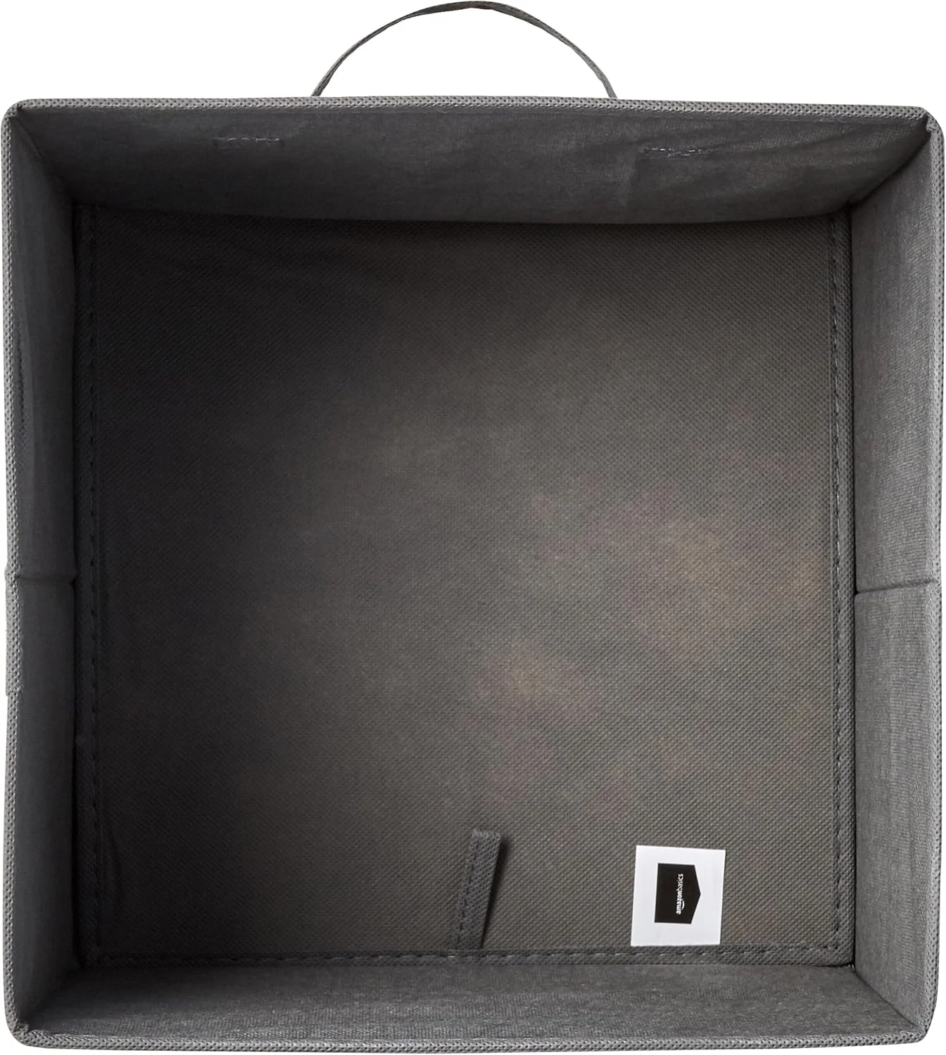 بسته 6 عددی مکعب/ارگانایزر پارچه ای تاشو آمازون بیسیکس با دستگیره، خاکستری یکدست، 26.6 x 26.6 x 27.9 سانتی متر