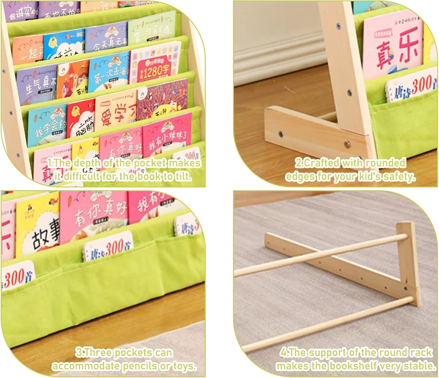 قفسه کتاب کودک ROUNY، قفسه کتاب اسباب بازی، قفسه کتاب آویز، کتابخانه کودک، قفسه کتاب کودک نوپا برای استفاده در کلاس و خانه، سازماندهی اتاق بازی پسران و دختران (سبز) قفسه کتاب کودک ROUNY، قفسه کتاب اسباب بازی، قفسه کتاب آویز، کتابخانه کودک، قفسه کتاب کودک نوپا برای استفاده در کلاس و خانه، سازماندهی اتاق بازی پسران و دختران (سبز)