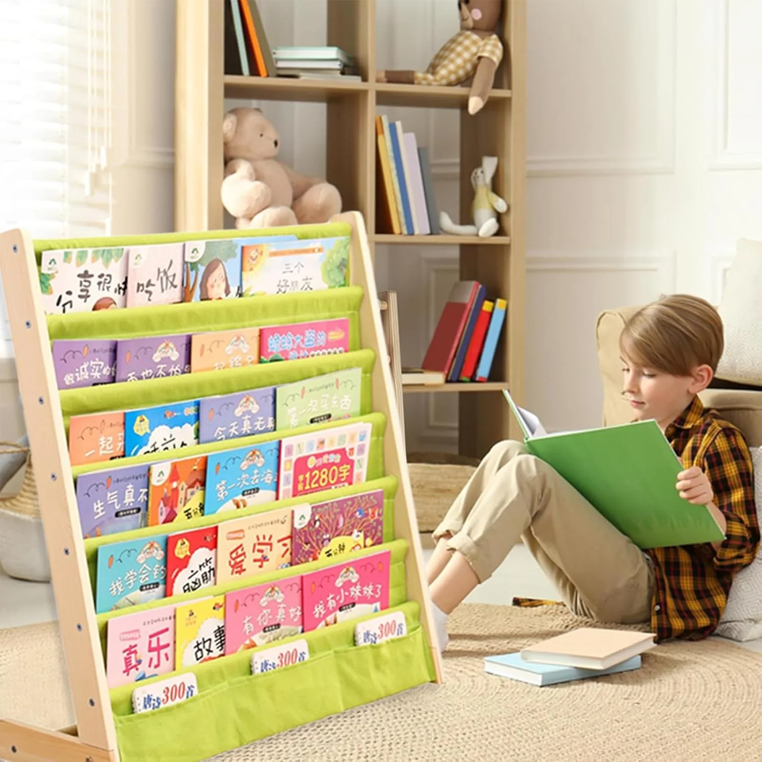 قفسه کتاب کودک ROUNY، قفسه کتاب اسباب بازی، قفسه کتاب آویز، کتابخانه کودک، قفسه کتاب کودک نوپا برای استفاده در کلاس و خانه، سازماندهی اتاق بازی پسران و دختران (سبز) قفسه کتاب کودک ROUNY، قفسه کتاب اسباب بازی، قفسه کتاب آویز، کتابخانه کودک، قفسه کتاب کودک نوپا برای استفاده در کلاس و خانه، سازماندهی اتاق بازی پسران و دختران (سبز)