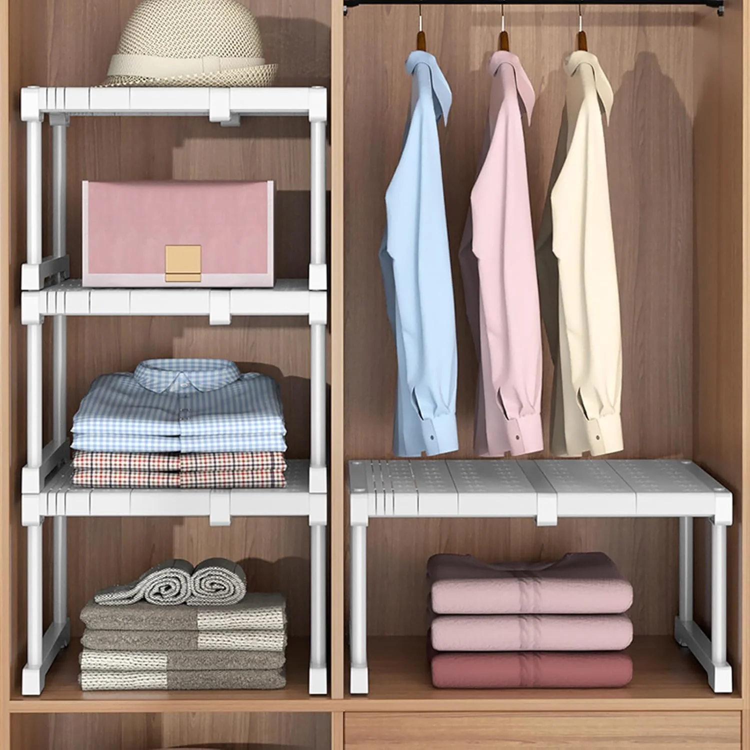 شلف فشاری کمد Beauenty، میله قفسه قابل تنظیم و گسترش دهنده، جداکننده قفسه کابینت، تقسیم کننده کمد لباس، سازمان دهنده کمد کفش، جداکننده های کمد DIY سفید، طول قابل تنظیم (37 سانتی متر - 48 سانتی متر) شلف فشاری کمد Beauenty، میله قفسه قابل تنظیم و گسترش دهنده، جداکننده قفسه کابینت، تقسیم کننده کمد لباس، سازمان دهنده کمد کفش، جداکننده های کمد DIY سفید، طول قابل تنظیم (37 سانتی متر - 48 سانتی متر)
