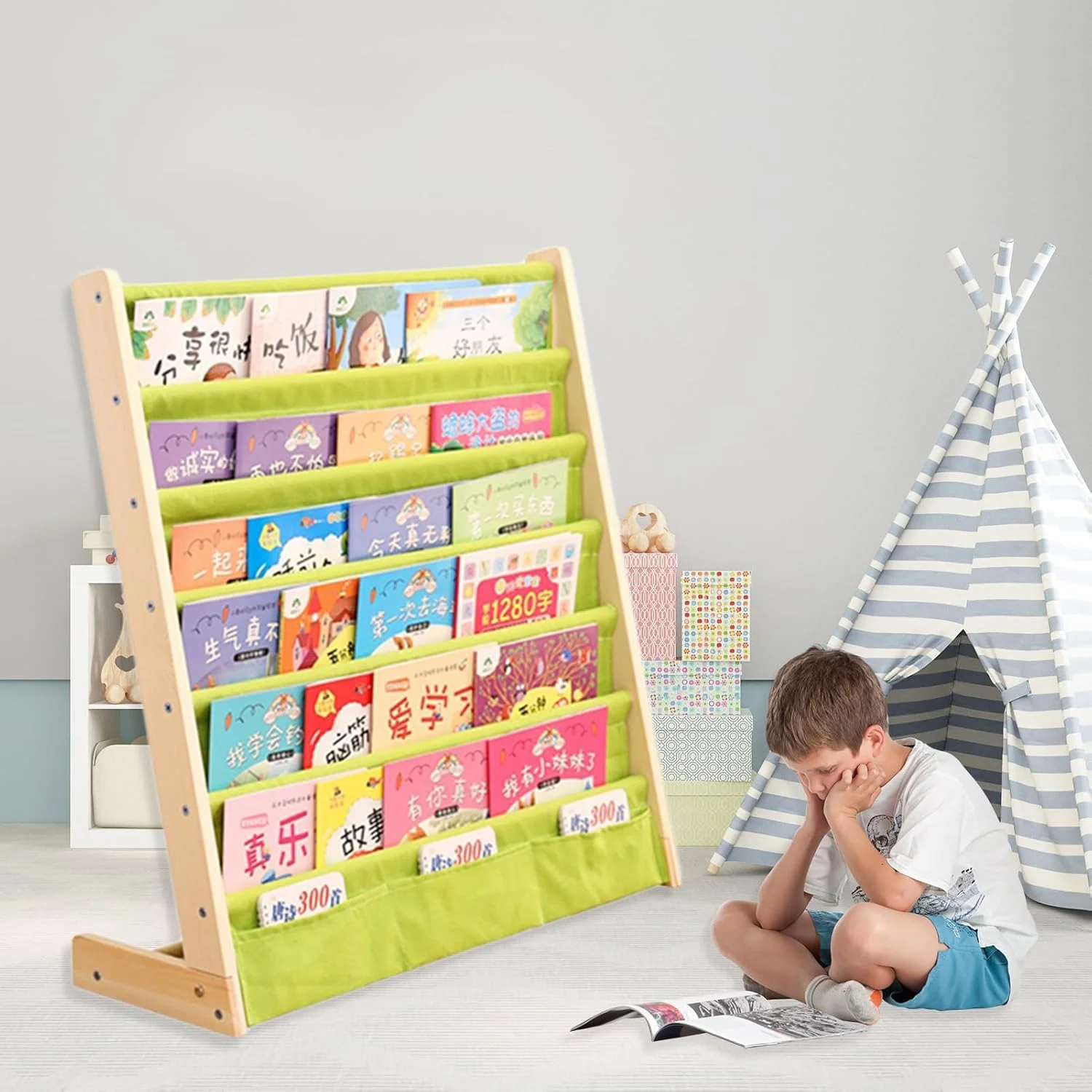 قفسه کتاب کودک ROUNY، قفسه کتاب اسباب بازی، قفسه کتاب آویز، کتابخانه کودک، قفسه کتاب کودک نوپا برای استفاده در کلاس و خانه، سازماندهی اتاق بازی پسران و دختران (سبز) قفسه کتاب کودک ROUNY، قفسه کتاب اسباب بازی، قفسه کتاب آویز، کتابخانه کودک، قفسه کتاب کودک نوپا برای استفاده در کلاس و خانه، سازماندهی اتاق بازی پسران و دختران (سبز)