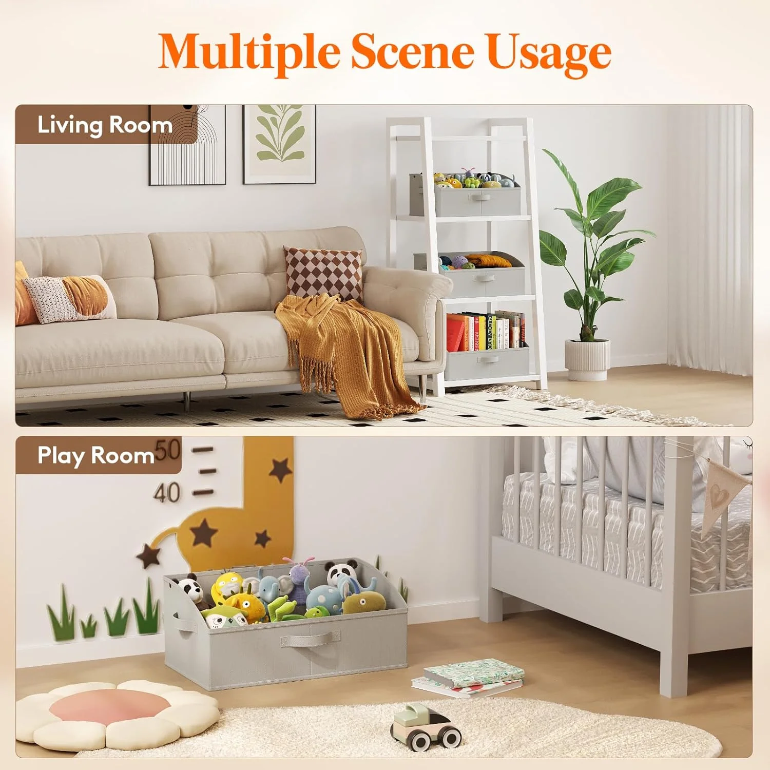 باکس های ذخیره سازی پارچه ای ذوزنقه ای بسیار بزرگ Lifewit برای قفسه، بسته 6 عددی سبد سازمان دهنده کمد با دستگیره، ظروف تاشو لباس برای کتاب، کیف پول، 19.7" x 11" x 7.9"، 23 لیتر، خاکستری روشن باکس های ذخیره سازی پارچه ای ذوزنقه ای بسیار بزرگ Lifewit برای قفسه، بسته 6 عددی سبد سازمان دهنده کمد با دستگیره، ظروف تاشو لباس برای کتاب، کیف پول، 19.7" x 11" x 7.9"، 23 لیتر، خاکستری روشن