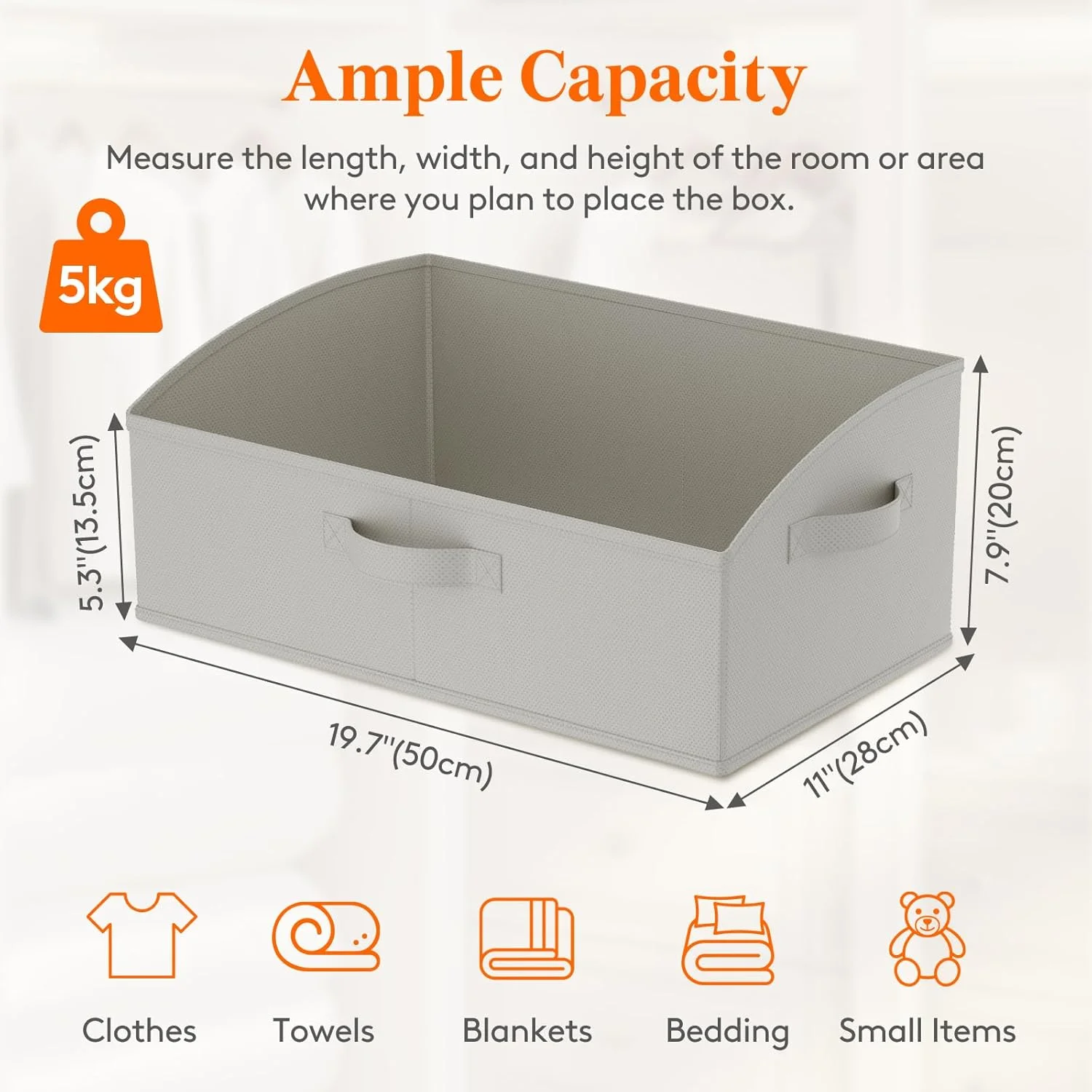 باکس های ذخیره سازی پارچه ای ذوزنقه ای بزرگ Lifewit برای قفسه، بسته 6 عددی سبد نظم دهنده کمد با دسته، ظروف تاشو لباس برای کتاب، کیف پول، 19.7" x 11" x 7.9", 23 لیتر، خاکستری روشن باکس های ذخیره سازی پارچه ای ذوزنقه ای بزرگ Lifewit برای قفسه، بسته 6 عددی سبد نظم دهنده کمد با دسته، ظروف تاشو لباس برای کتاب، کیف پول، 19.7" x 11" x 7.9", 23 لیتر، خاکستری روشن