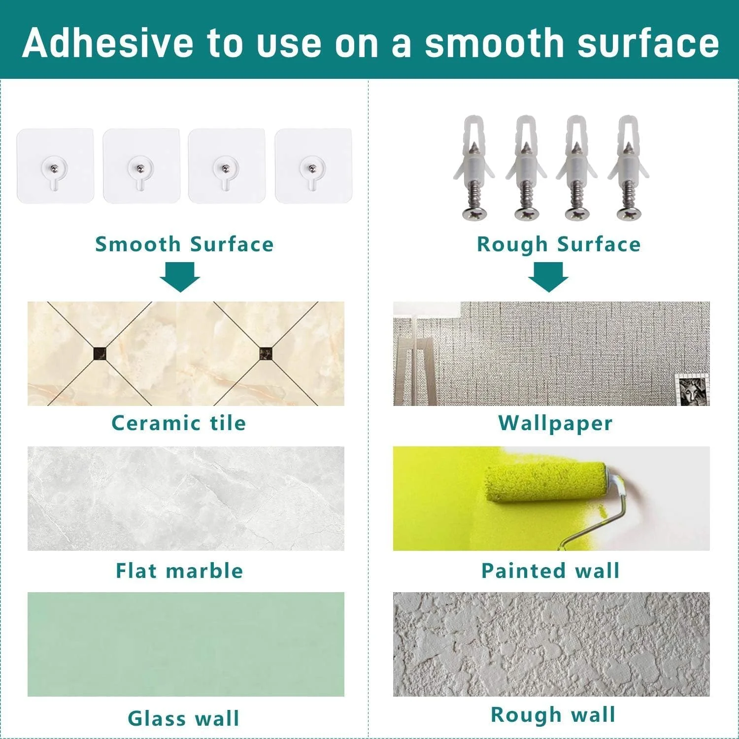 شلف حمام آکریلیک VDOMUS، قفسه های دیواری بدون نیاز به سوراخکاری، ضخیم و شفاف، 2 عددی