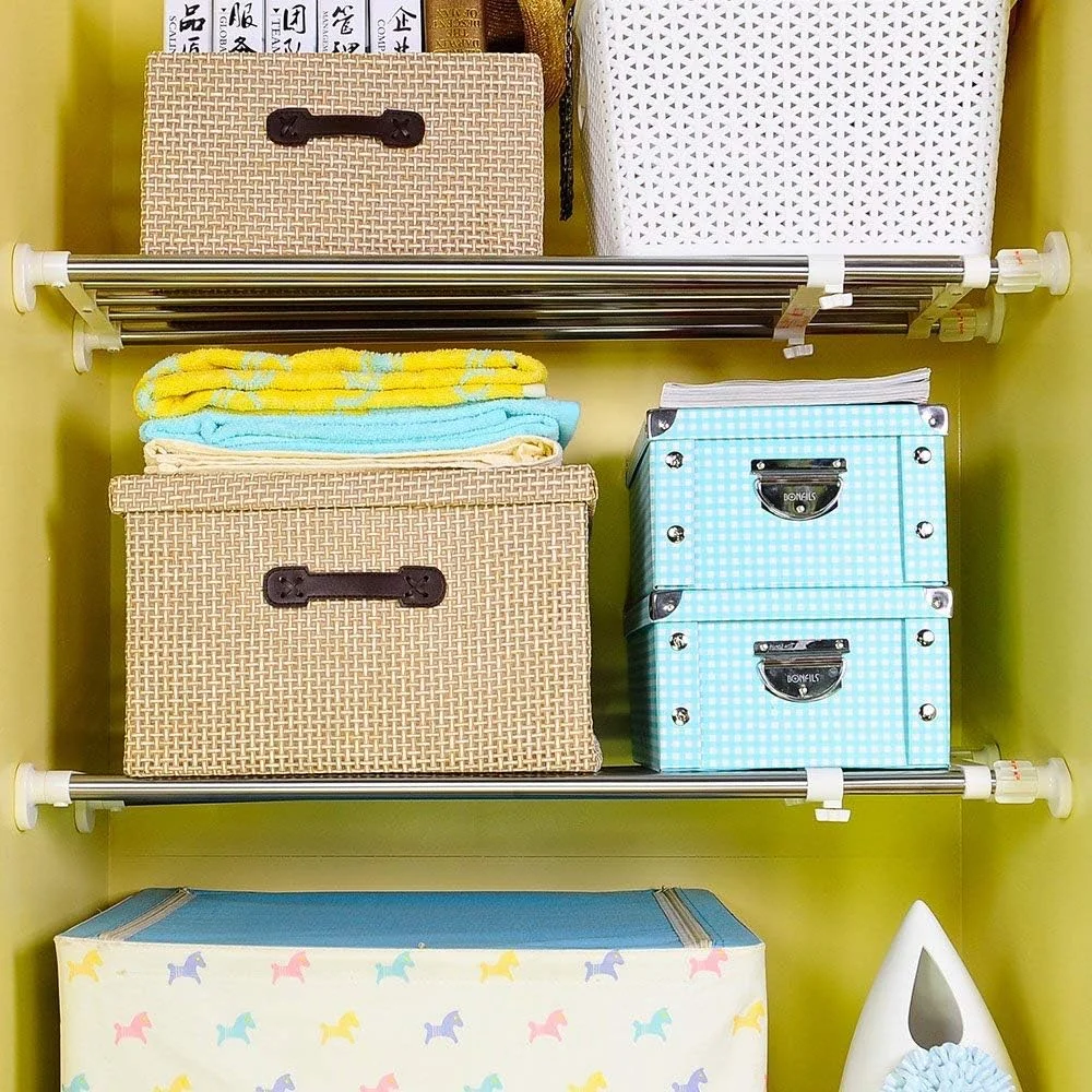 قفسه کشویی کمد Baoyouni، جداکننده قفسه ذخیره سازی قابل تنظیم، میله سازمان دهنده تقسیم کننده کمد لباس برای آشپزخانه حمام اتاق خواب