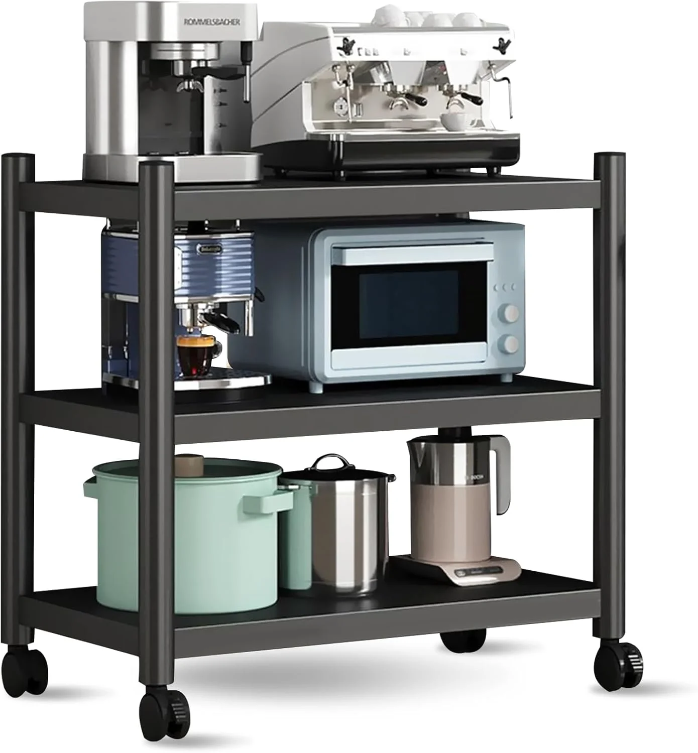 قفسه مایکروویو DAYONG، قفسه نانوایی آشپزخانه، قفسه ذخیره سازی آشپزخانه با چرخ های غلتکی، سازمان دهنده ترولی ذخیره سازی برای انبار اداری آشپزخانه (3 طبقه (70 * 40 * 80 سانتی متر)) قفسه مایکروویو DAYONG، قفسه نانوایی آشپزخانه، قفسه ذخیره سازی آشپزخانه با چرخ های غلتکی، سازمان دهنده ترولی ذخیره سازی برای انبار اداری آشپزخانه (3 طبقه (70 * 40 * 80 سانتی متر))