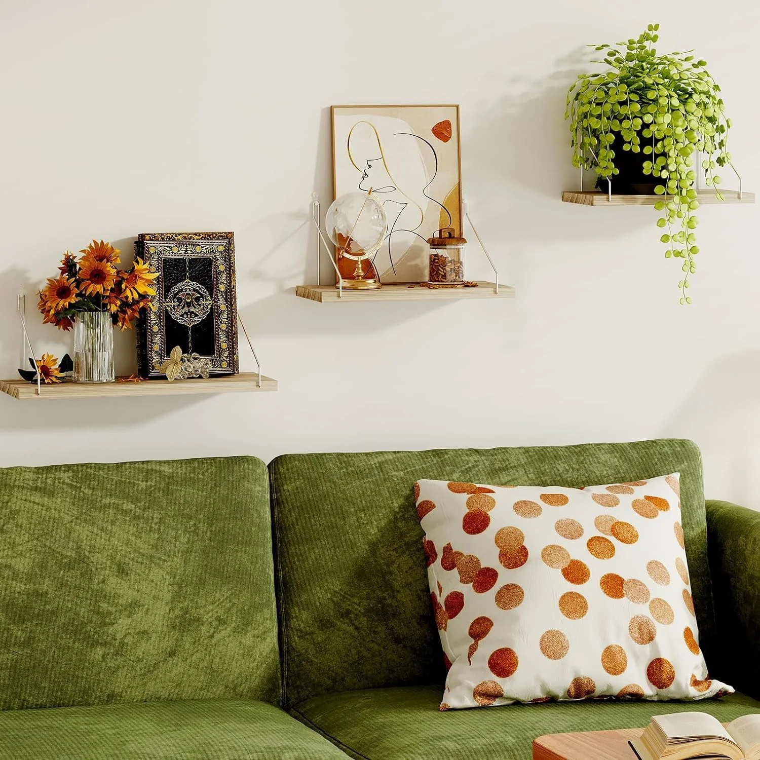 ست 3 تکه شلف شناور، شلف های چوبی روستایی نصب شده روی دیوار، قفسه کتاب شناور با براکت های فلزی برای حمام، اتاق خواب، اتاق نشیمن، آشپزخانه، شلف آویز کوچک برای نگهداری/دکور اتاق (رنگ چوب) ست 3 تکه شلف شناور، شلف های چوبی روستایی نصب شده روی دیوار، قفسه کتاب شناور با براکت های فلزی برای حمام، اتاق خواب، اتاق نشیمن، آشپزخانه، شلف آویز کوچک برای نگهداری/دکور اتاق (رنگ چوب)