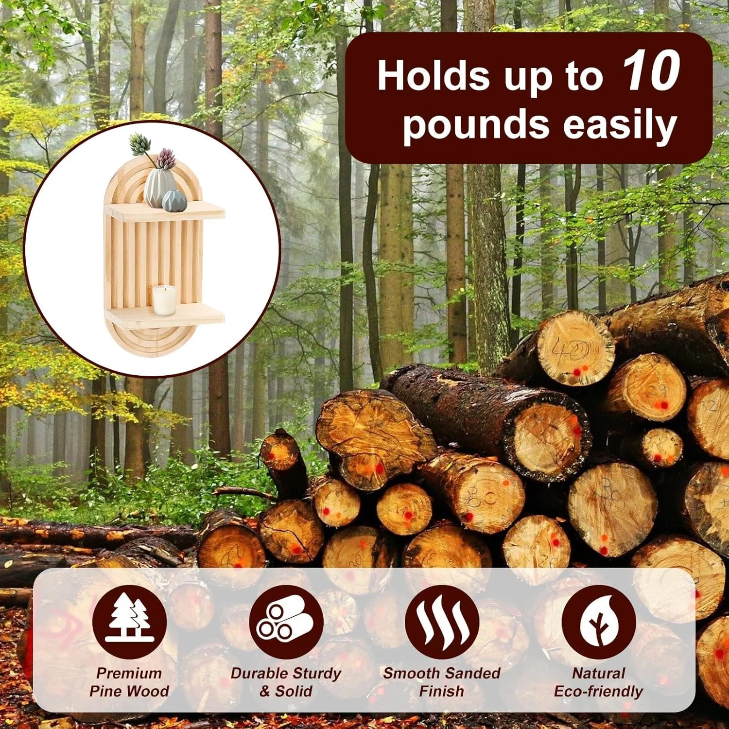 KASTWAVE 2 عدد شلف دیواری رنگین کمانی چوبی بوهمی، قفسه ذخیره سازی آویز شناور دوتایی، دکور دیوار روستایی برای اتاق خواب، اتاق نشیمن، اتاق کودک، دفتر و حمام KASTWAVE 2 عدد شلف دیواری رنگین کمانی چوبی بوهمی، قفسه ذخیره سازی آویز شناور دوتایی، دکور دیوار روستایی برای اتاق خواب، اتاق نشیمن، اتاق کودک، دفتر و حمام