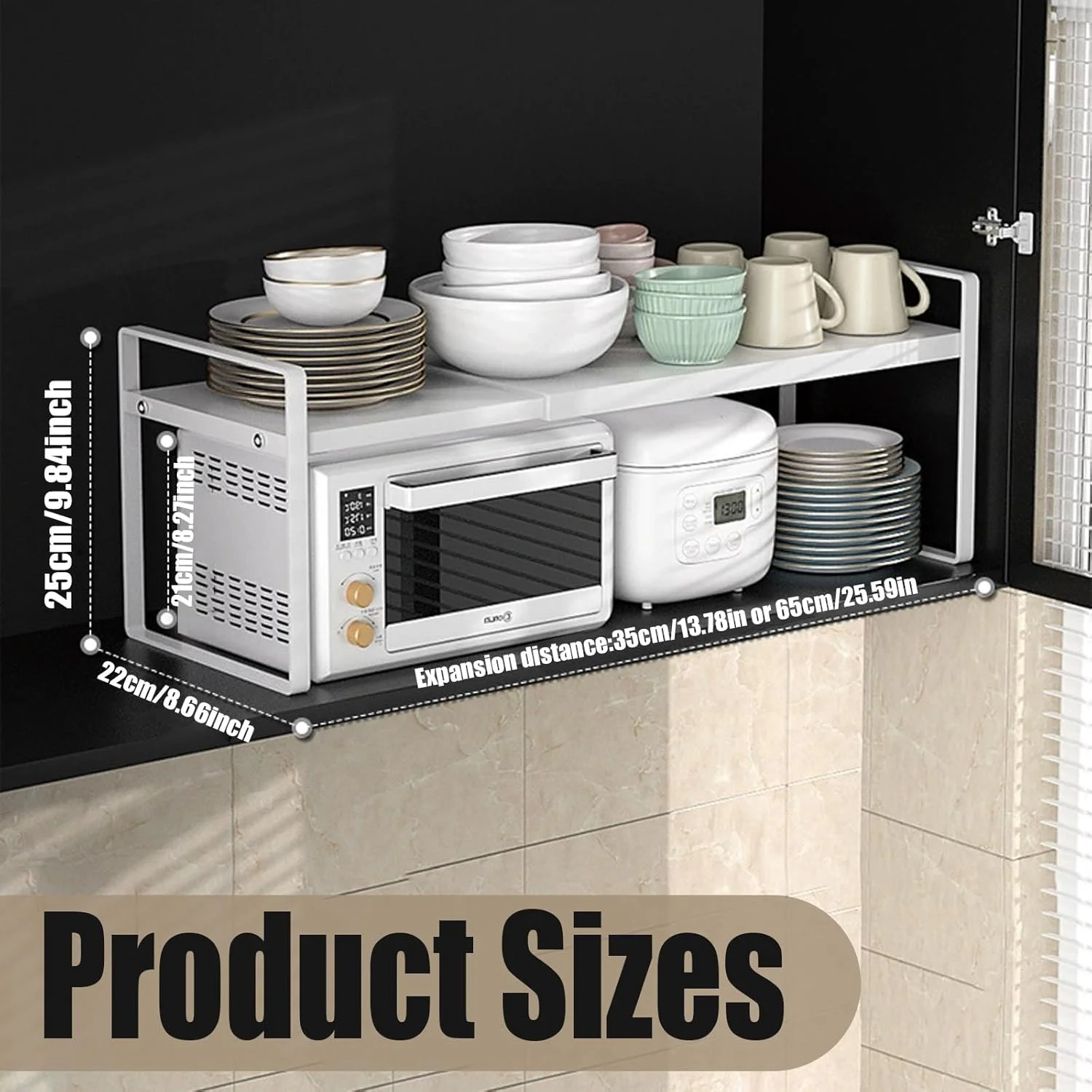 قفسه ارگانایزر کابینت قابل گسترش KUKUMAJI، 35 تا 65 سانتی متر، قفسه ارگانایزر کابینت آشپزخانه، پایه ارگانایزر قابل تنظیم برای کابینت آشپزخانه، قفسه زیر سینک قفسه ارگانایزر کابینت قابل گسترش KUKUMAJI، 35 تا 65 سانتی متر، قفسه ارگانایزر کابینت آشپزخانه، پایه ارگانایزر قابل تنظیم برای کابینت آشپزخانه، قفسه زیر سینک