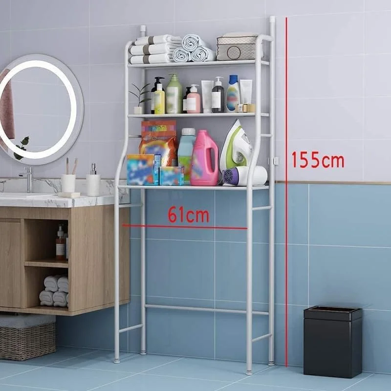 قفسه حمام 3 طبقه Abk point، سازمان دهنده و محل نگهداری لوازم بهداشتی - قفسه کوچک کابینتی، شامل قاب کاغذی و 4 قلاب (سفید) (1، مستطیلی) قفسه حمام 3 طبقه Abk point، سازمان دهنده و محل نگهداری لوازم بهداشتی - قفسه کوچک کابینتی، شامل قاب کاغذی و 4 قلاب (سفید) (1، مستطیلی)