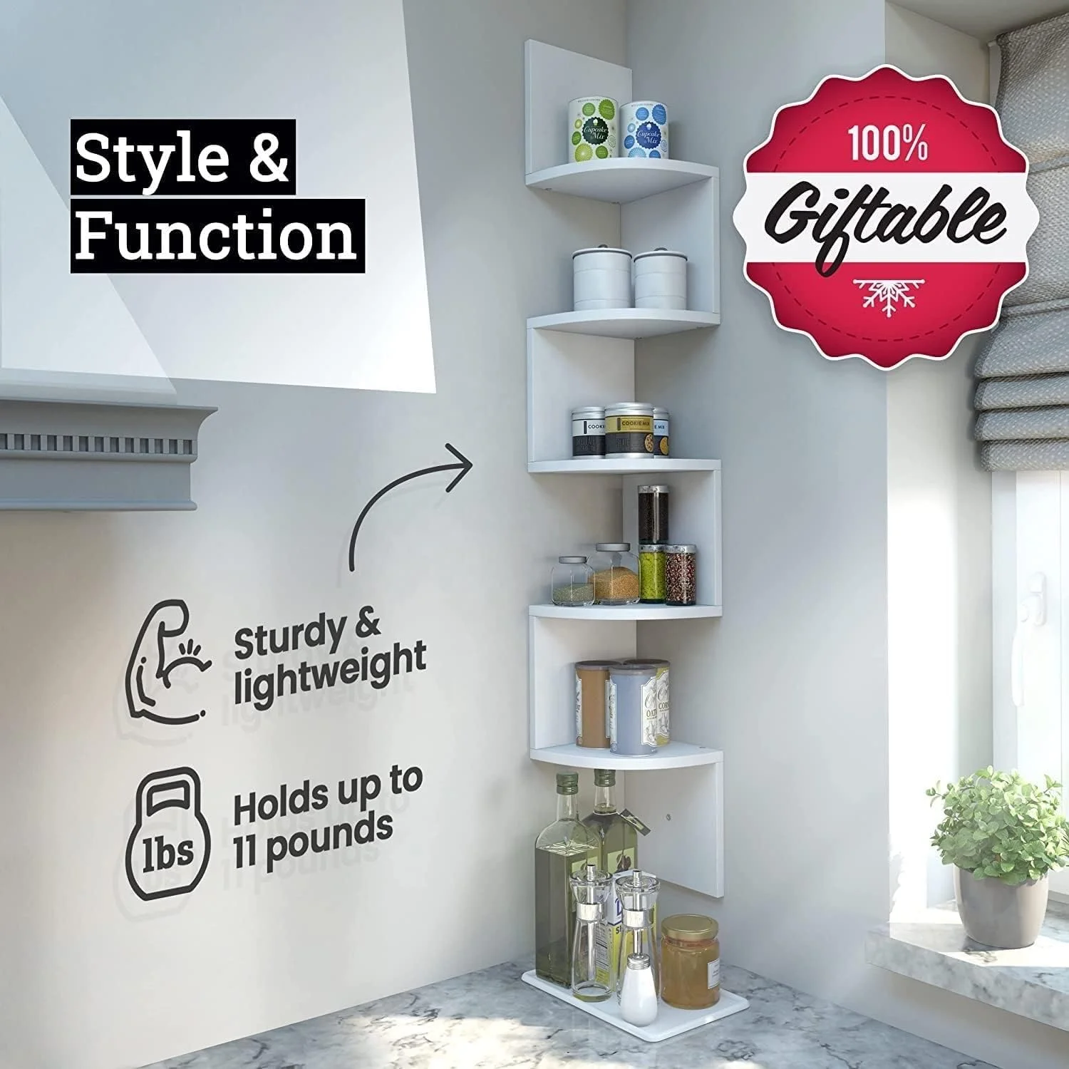 قفسه کنج شناور 5 طبقه، قفسه گوشه ای، قفسه های نمایش دکوراسیون منزل چوبی روستایی، قفسه ذخیره سازی دیواری شناور، برای ذخیره سازی تزئینی اتاق خواب دفتر کار خانگی، مونتاژ آسان قفسه کنج شناور 5 طبقه، قفسه گوشه ای، قفسه های نمایش دکوراسیون منزل چوبی روستایی، قفسه ذخیره سازی دیواری شناور، برای ذخیره سازی تزئینی اتاق خواب دفتر کار خانگی، مونتاژ آسان