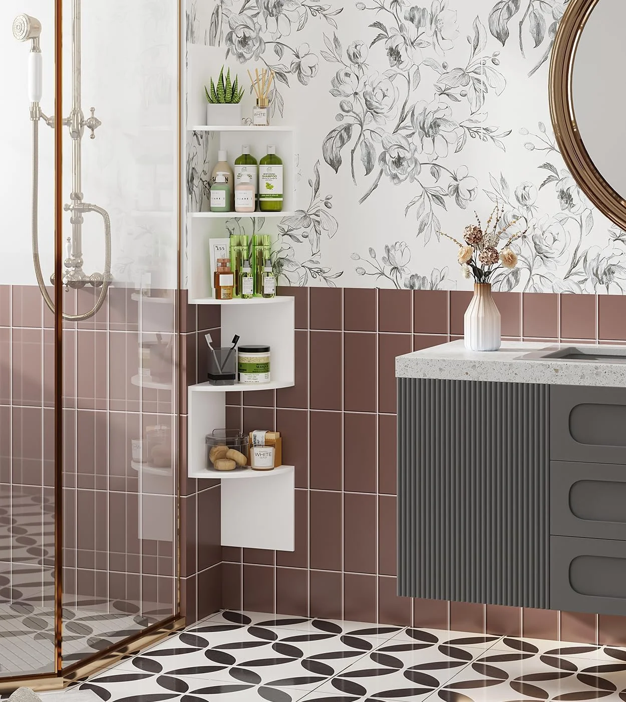 قفسه کنج شناور 5 طبقه، قفسه گوشه ای، قفسه های نمایش دکوراسیون منزل چوبی روستایی، قفسه ذخیره سازی دیواری شناور، برای ذخیره سازی تزئینی اتاق خواب دفتر کار خانگی، مونتاژ آسان قفسه کنج شناور 5 طبقه، قفسه گوشه ای، قفسه های نمایش دکوراسیون منزل چوبی روستایی، قفسه ذخیره سازی دیواری شناور، برای ذخیره سازی تزئینی اتاق خواب دفتر کار خانگی، مونتاژ آسان