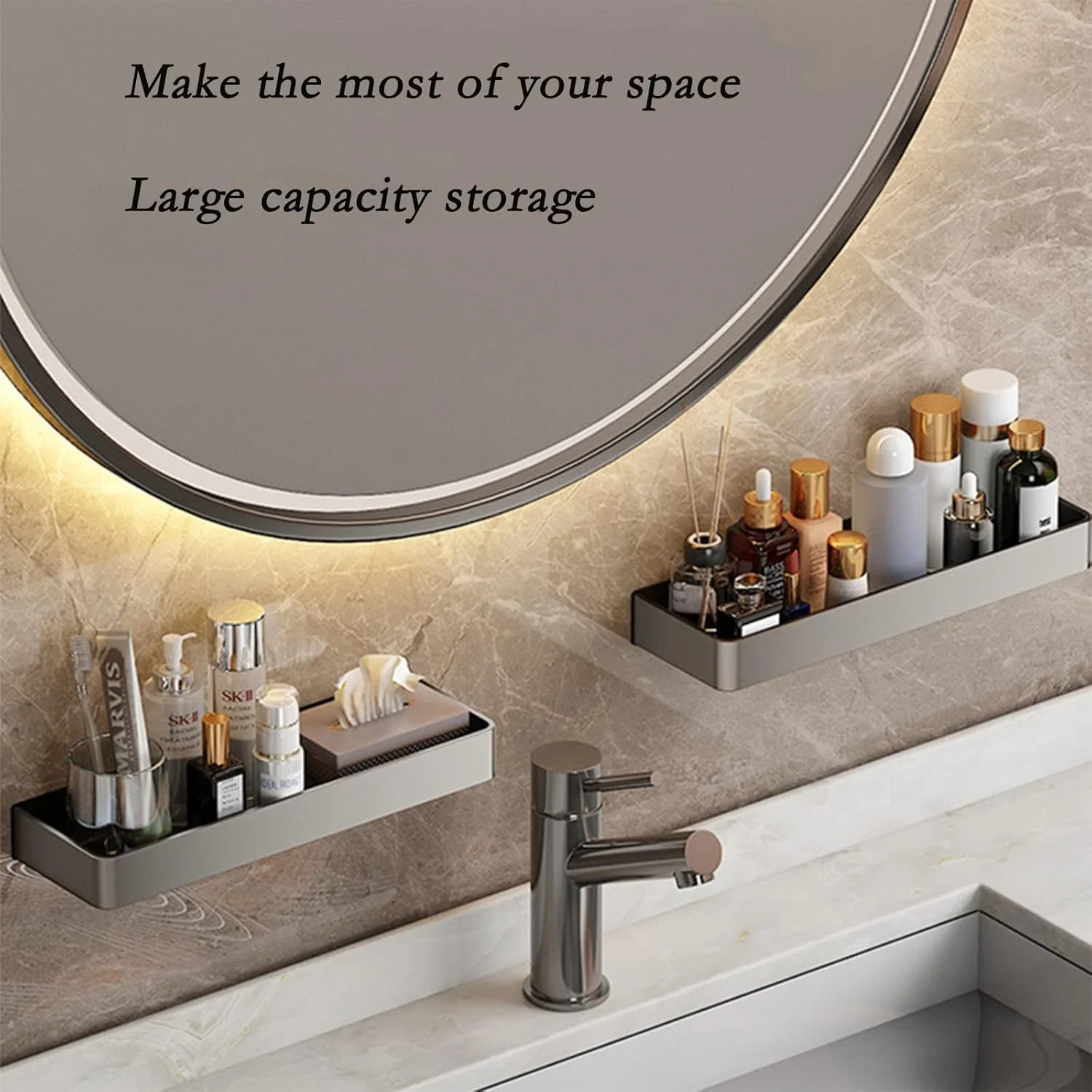 قفسه های حمام جلد شومیز، قفسه دوش دیواری، سبد دوش چسبی بدون نیاز به سوراخ کاری، سازمان دهنده دوش حمام برای داخل حمام و نگهداری آشپزخانه (بزرگ+بزرگ با میله) قفسه های حمام جلد شومیز، قفسه دوش دیواری، سبد دوش چسبی بدون نیاز به سوراخ کاری، سازمان دهنده دوش حمام برای داخل حمام و نگهداری آشپزخانه (بزرگ+بزرگ با میله)