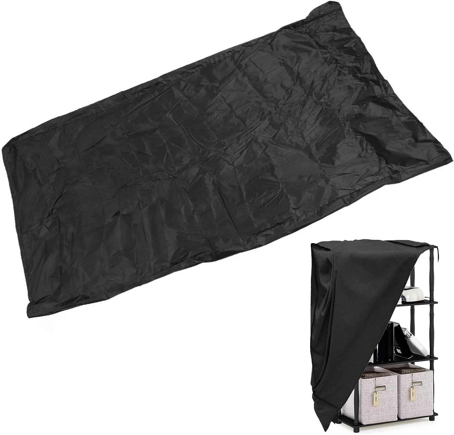 روکش ضد آب قفسه gernie، 91.4x45.7x182.9 سانتی متر، روکش ضد آب قفسه، روکش قفسه سیمی با زیپ، روکش ضد گرد و غبار واحدهای قفسه ایستاده، روکش قفسه ذخیره سازی در فضای باز