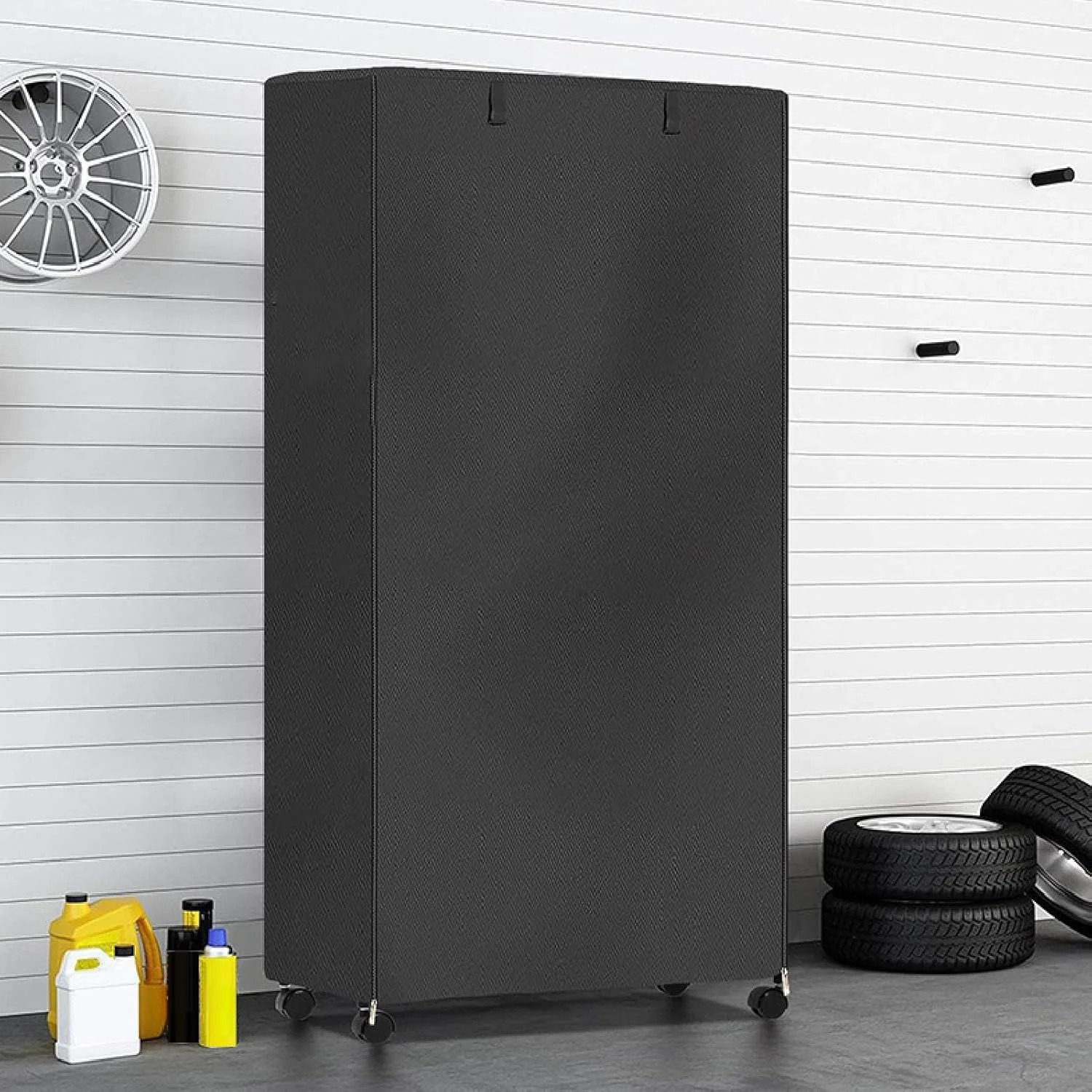 روکش ضد آب قفسه gernie، 91.4x45.7x182.9 سانتی متر، روکش ضد آب قفسه، روکش قفسه سیمی با زیپ، روکش ضد گرد و غبار واحدهای قفسه ایستاده، روکش قفسه ذخیره سازی در فضای باز