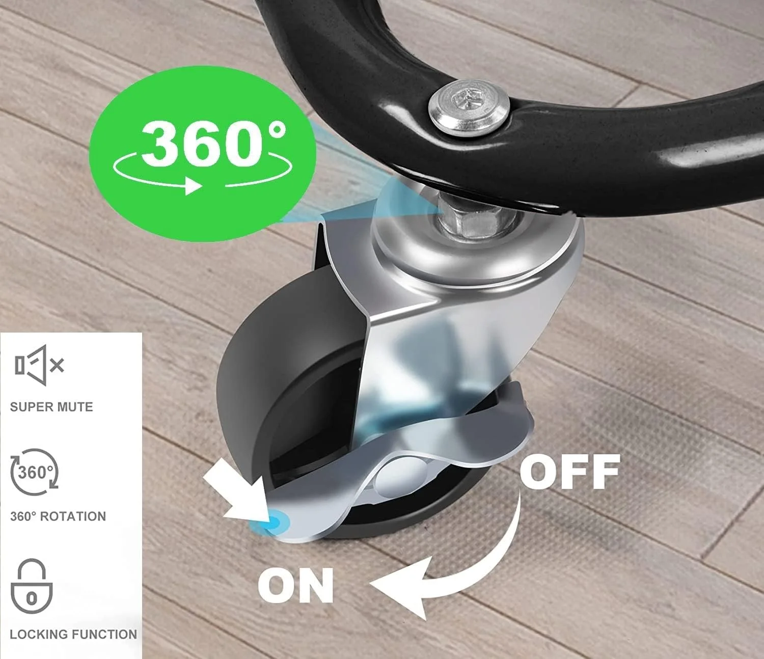 ارابه ابزار چرخدار 3 طبقه Peng General، قفسه سازمان دهنده چند منظوره با دسته، چرخ های قفل شونده و سبد توری برای خانه، آشپزخانه، حمام، دفتر، اتاق لباسشویی و غیره (مشکی)