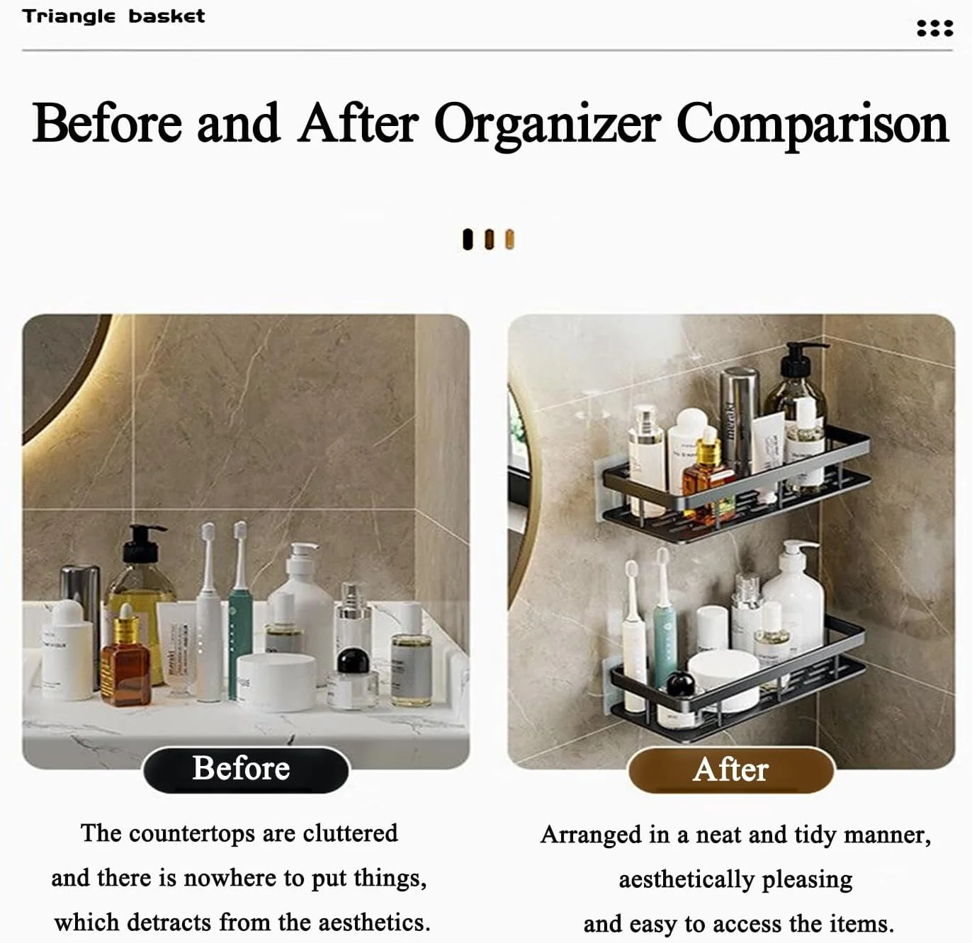 قفسه شاور کدی 3 عددی HIKKY، سبد حمام ضد زنگ برای دوش، شاور کدی چسبی بدون سوراخکاری، قفسه گوشه ای دیواری، نگهدارنده شامپو و نظم دهنده قفسه برای حمام/توالت/آشپزخانه قفسه شاور کدی 3 عددی HIKKY، سبد حمام ضد زنگ برای دوش، شاور کدی چسبی بدون سوراخکاری، قفسه گوشه ای دیواری، نگهدارنده شامپو و نظم دهنده قفسه برای حمام/توالت/آشپزخانه