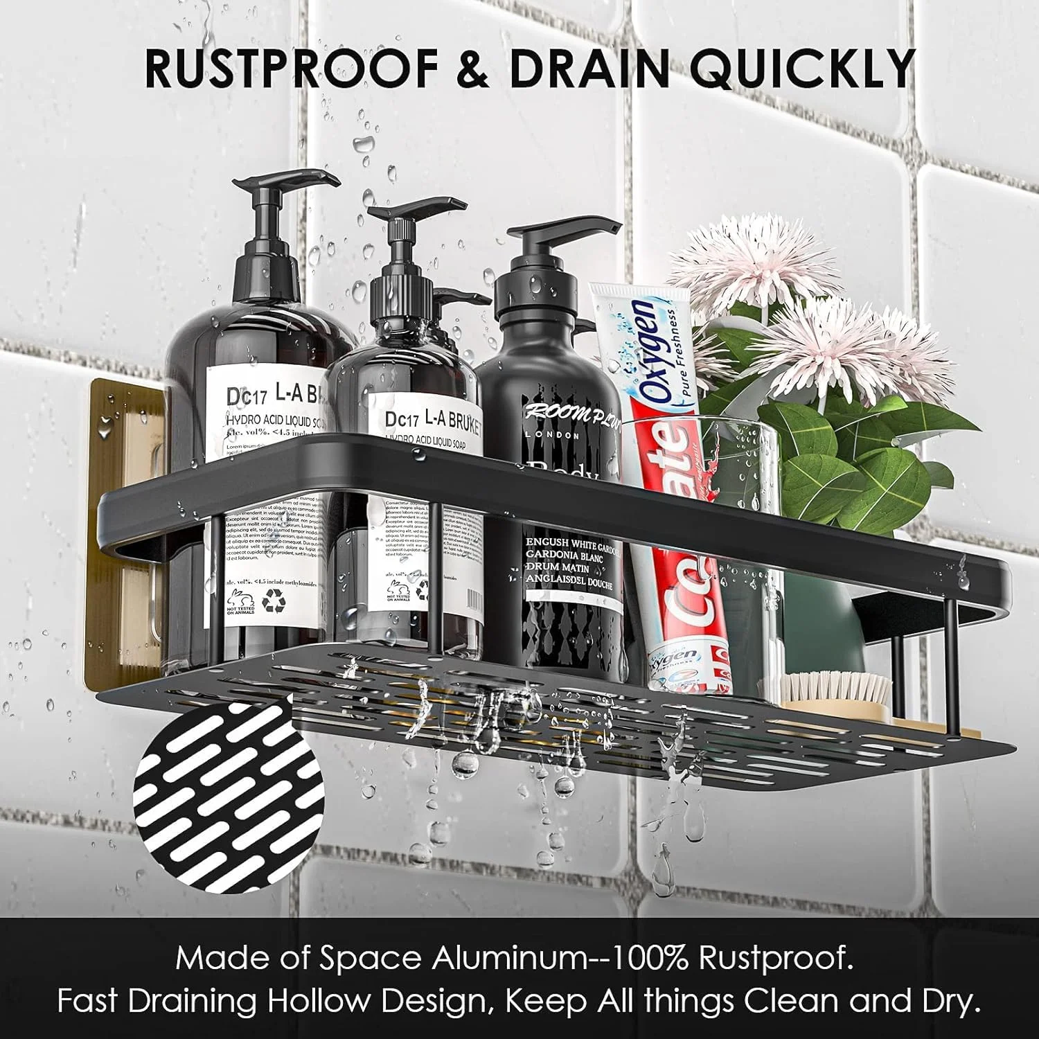 قفسه شاور کدی 3 عددی HIKKY، سبد حمام ضد زنگ برای دوش، شاور کدی چسبی بدون سوراخکاری، قفسه گوشه ای دیواری، نگهدارنده شامپو و نظم دهنده قفسه برای حمام/توالت/آشپزخانه قفسه شاور کدی 3 عددی HIKKY، سبد حمام ضد زنگ برای دوش، شاور کدی چسبی بدون سوراخکاری، قفسه گوشه ای دیواری، نگهدارنده شامپو و نظم دهنده قفسه برای حمام/توالت/آشپزخانه