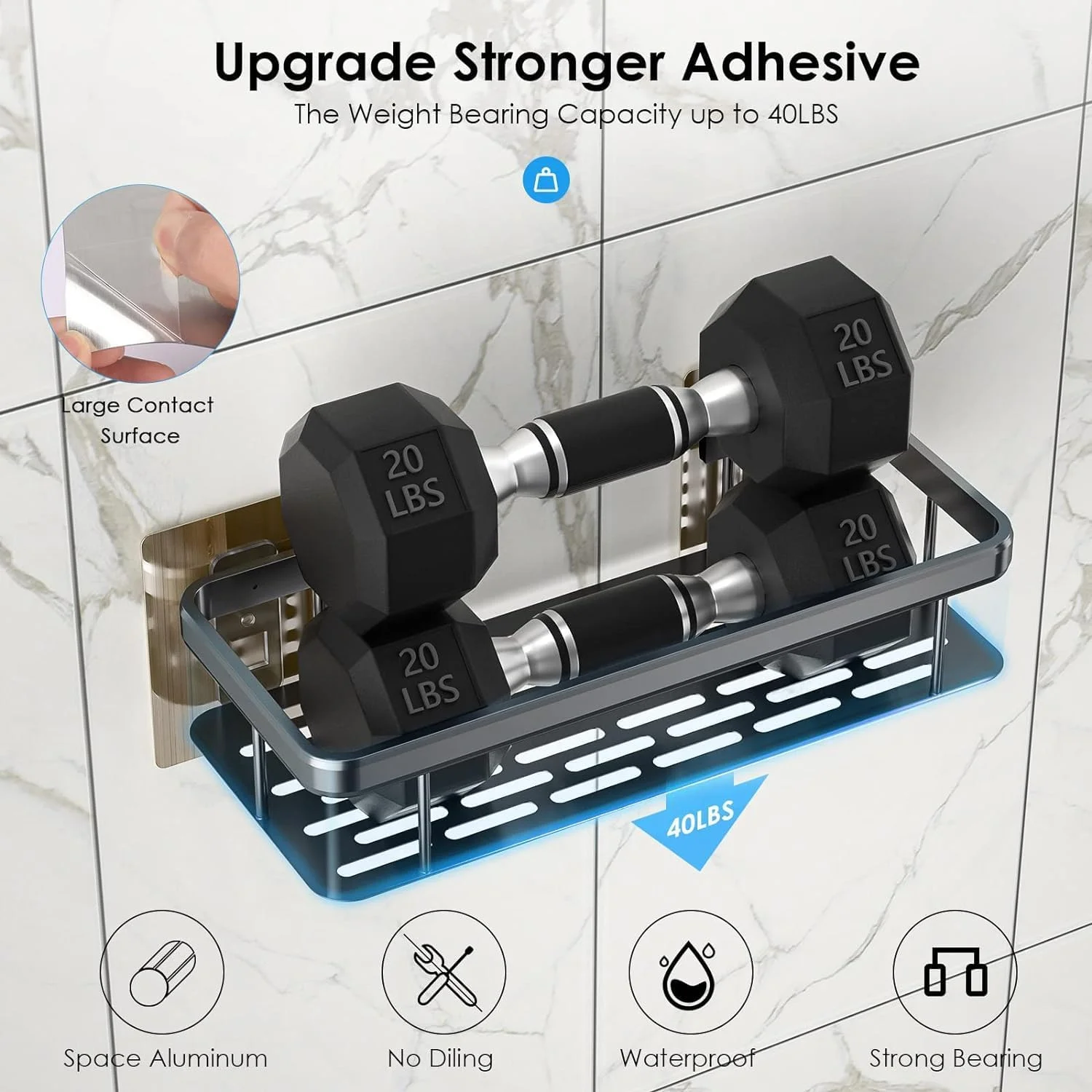 قفسه شاور کدی 3 عددی HIKKY، سبد حمام ضد زنگ برای دوش، شاور کدی چسبی بدون سوراخکاری، قفسه گوشه ای دیواری، نگهدارنده شامپو و نظم دهنده قفسه برای حمام/توالت/آشپزخانه قفسه شاور کدی 3 عددی HIKKY، سبد حمام ضد زنگ برای دوش، شاور کدی چسبی بدون سوراخکاری، قفسه گوشه ای دیواری، نگهدارنده شامپو و نظم دهنده قفسه برای حمام/توالت/آشپزخانه