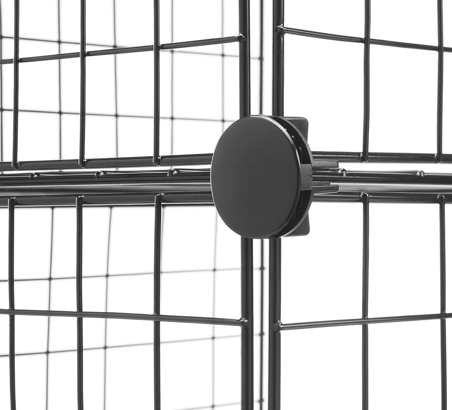 مکعب های ذخیره سازی Whitmor - قفسه های سیمی در هم قفل شونده - مشکی (مجموعه 4 عددی)