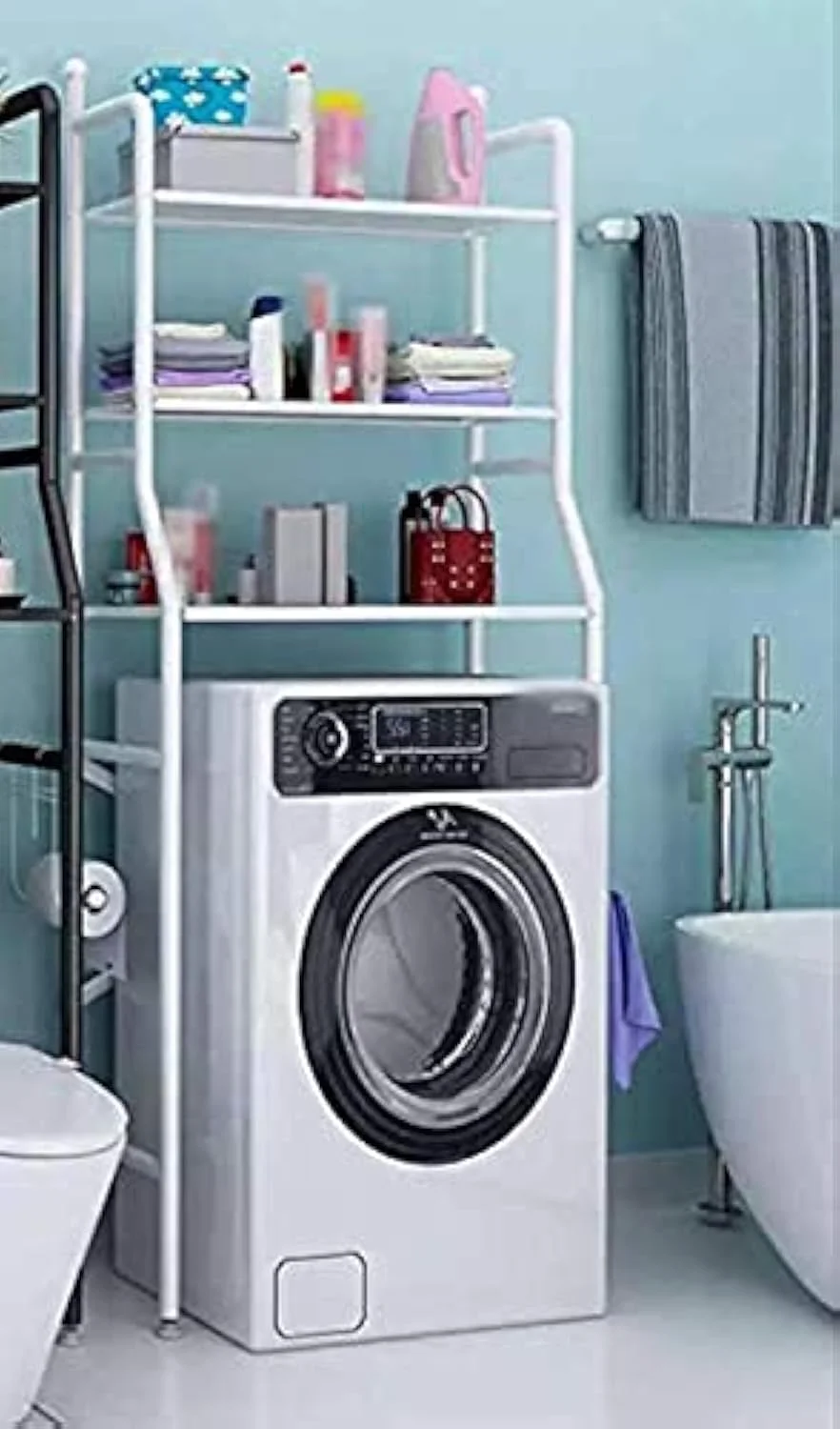 قفسه نظم دهنده 3 طبقه ماشین لباسشویی و توالت ریزوان 01 ریزون