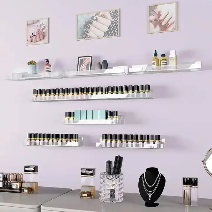 شلف حمام اکریلیک، شلف ذخیره سازی اکریلیک فوق العاده ضخیم، شلف اکریلیک شفاف دیواری (4، 38x9x5 سانتی متر) شلف حمام اکریلیک، شلف ذخیره سازی اکریلیک فوق العاده ضخیم، شلف اکریلیک شفاف دیواری (4، 38x9x5 سانتی متر)