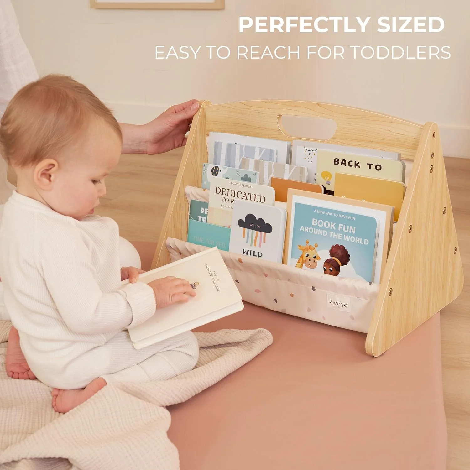 کتابخانه تزئینی برای کودکان نوپا و خردسالان - کتابخانه زیبای مونته سوری برای نمایش تمام کتاب های کودک شما - سازمان دهنده عالی اتاق کودک برای اتاق خواب دختر/پسر شما و به عنوان دکوراسیون اتاق بازی کتابخانه تزئینی برای کودکان نوپا و خردسالان - کتابخانه زیبای مونته سوری برای نمایش تمام کتاب های کودک شما - سازمان دهنده عالی اتاق کودک برای اتاق خواب دختر/پسر شما و به عنوان دکوراسیون اتاق بازی