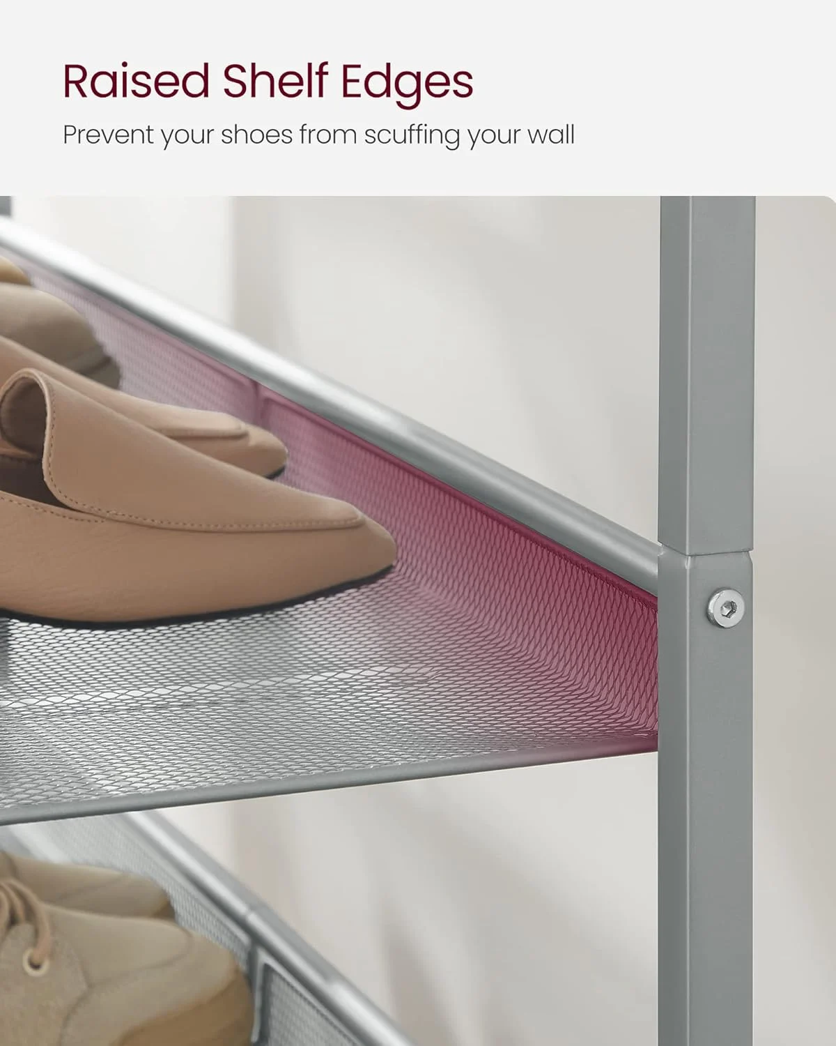 جاکفشی VASAGLE، سازمان دهنده جاکفشی 5 طبقه برای ورودی کمد با قفسه های ذخیره سازی و رویه جادار، ایستاده، فولادی، صنعتی، مشکی و نقره ای ULBS038E22 جاکفشی VASAGLE، سازمان دهنده جاکفشی 5 طبقه برای ورودی کمد با قفسه های ذخیره سازی و رویه جادار، ایستاده، فولادی، صنعتی، مشکی و نقره ای ULBS038E22