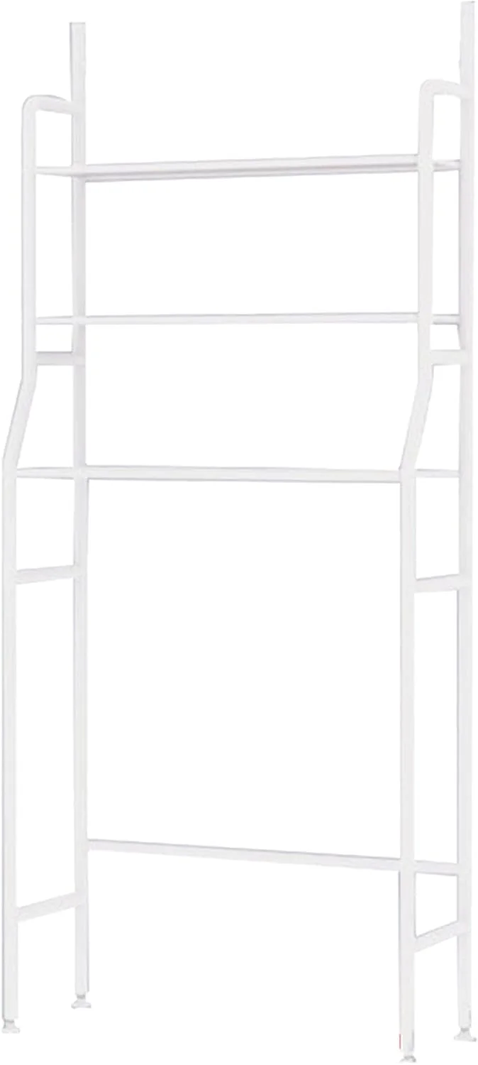 قفسه فلزی 3 طبقه نظم دهنده حمام، قفسه بالای توالت، صرفه جویی در فضا، جا دستمال کاغذی، مونتاژ آسان، قفسه های لباسشویی گوشه ای مستقل، ارتفاع قابل تنظیم، مناسب حوله، گیاهان، کتاب (سفید)