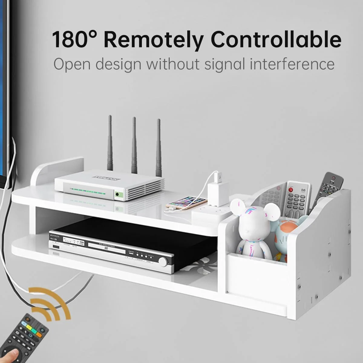 قفسه روتر وای فای بی سیم ECVV، قفسه های ذخیره سازی، آویز دیواری، قفسه های سازمان دهنده پلاستیکی PVC، جعبه سازمان دهنده براکت برق کابل، دکوراسیون منزل (WT4)، سفید قفسه روتر وای فای بی سیم ECVV، قفسه های ذخیره سازی، آویز دیواری، قفسه های سازمان دهنده پلاستیکی PVC، جعبه سازمان دهنده براکت برق کابل، دکوراسیون منزل (WT4)، سفید