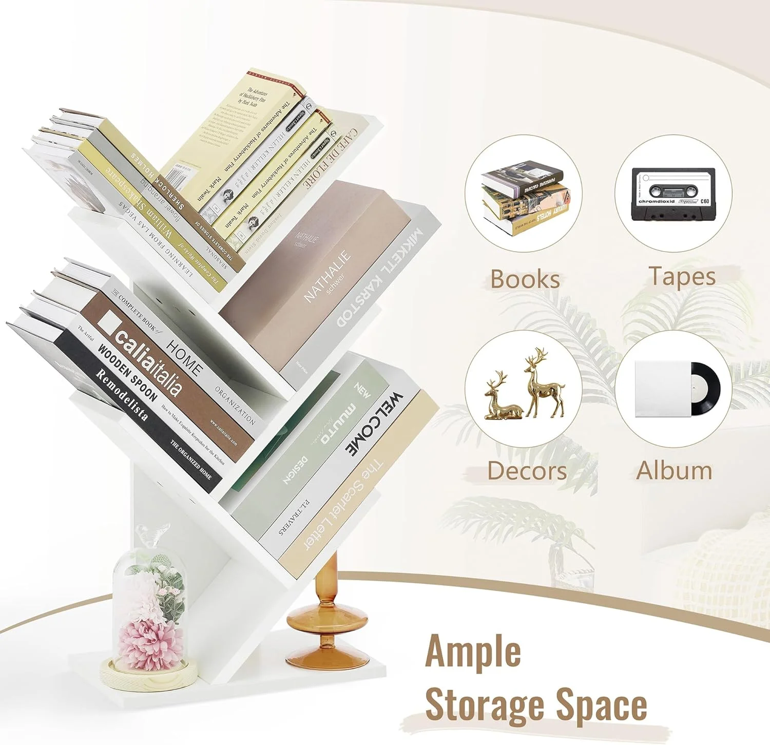 کتابخانه درختی 4 طبقه Hoctieon، قفسه کتاب 4 طبقه، کتابخانه مدرن، کتابخانه درختی ایستاده، قفسه های سازمان دهنده کاربردی برای دفتر خانه، اتاق نشیمن، اتاق خواب، سفید کتابخانه درختی 4 طبقه Hoctieon، قفسه کتاب 4 طبقه، کتابخانه مدرن، کتابخانه درختی ایستاده، قفسه های سازمان دهنده کاربردی برای دفتر خانه، اتاق نشیمن، اتاق خواب، سفید