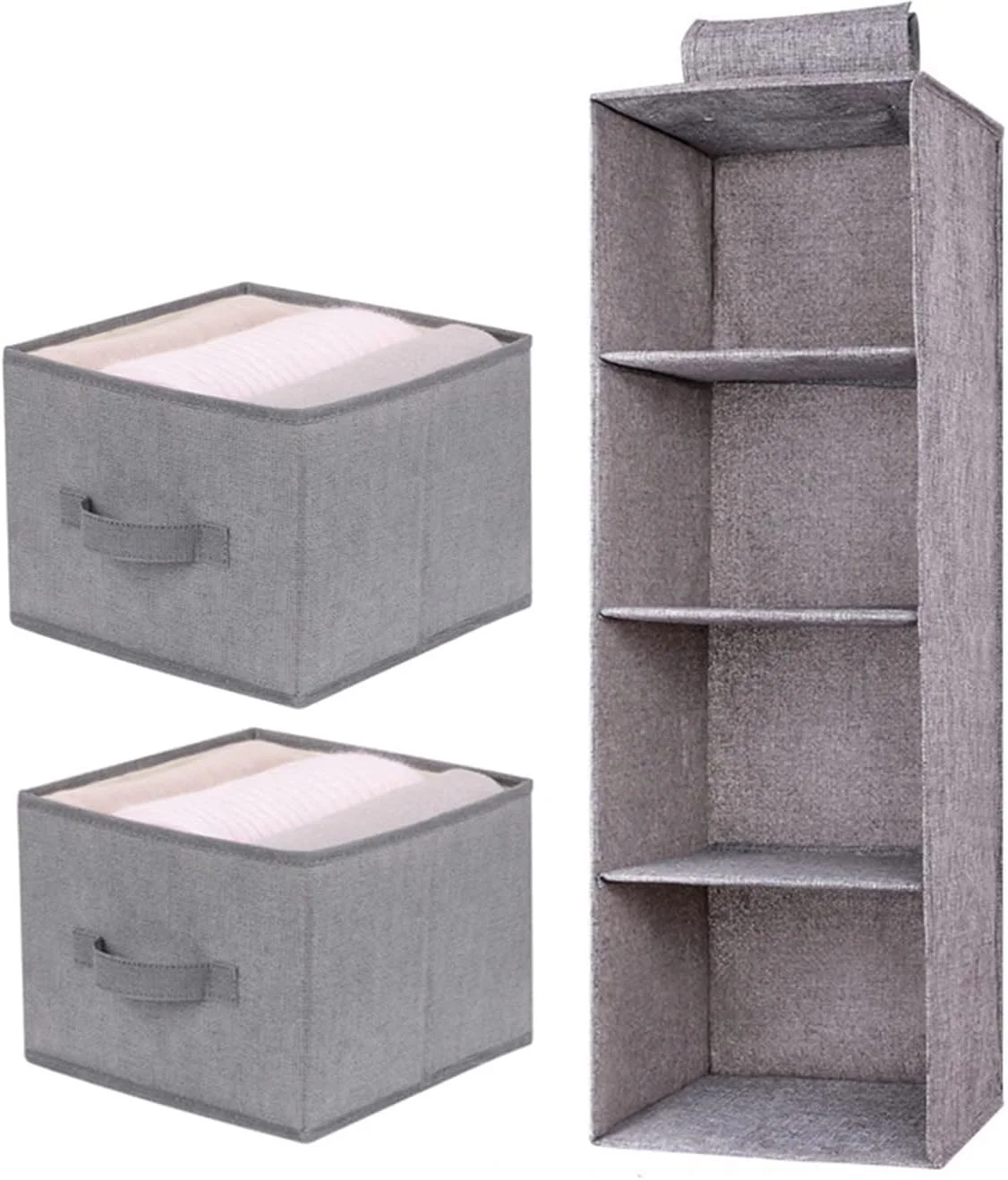 ارگانایزر آویز کمد 4 طبقه ME HOME، ارگانایزر لباس کمد دیواری، قفسه های آویز برای کمد با 2 کشو، 27x27x80 سانتی متر ارگانایزر آویز کمد 4 طبقه ME HOME، ارگانایزر لباس کمد دیواری، قفسه های آویز برای کمد با 2 کشو، 27x27x80 سانتی متر