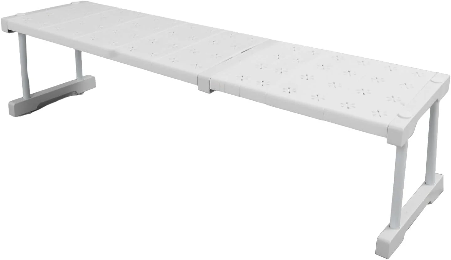 ارگانایزر قفسه کمد قابل گسترش Cryfokt، صرفه جویی در فضای قفسه های سازمان دهنده قابل انباشت با ظرفیت بار 121.3 پوند، قفسه ذخیره سازی کابینت برای کمد لباس، حمام، عرض 24 سانتی متر، ارتفاع 22 سانتی متر (طول ارگانایزر قفسه کمد قابل گسترش Cryfokt، صرفه جویی در فضای قفسه های سازمان دهنده قابل انباشت با ظرفیت بار 121.3 پوند، قفسه ذخیره سازی کابینت برای کمد لباس، حمام، عرض 24 سانتی متر، ارتفاع 22 سانتی متر (طول