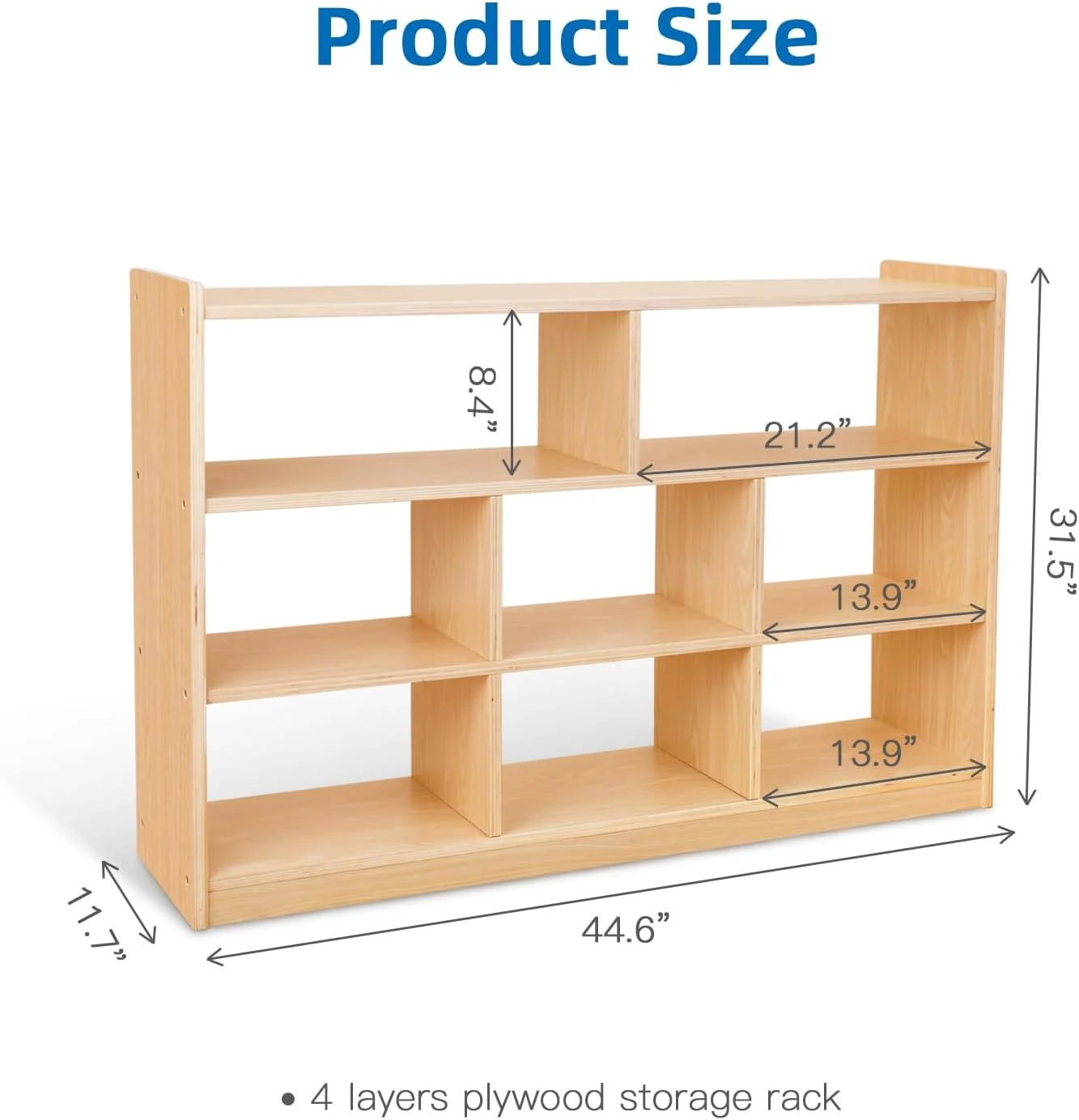 قفسه و محل نگهداری اسباب بازی مونته سوری OOOK، ارتفاع 80 سانتی متر، سازمان دهنده اسباب بازی 3 طبقه با 8 محفظه، قفسه های مونته سوری برای اتاق بازی، اتاق کودک، مهد کودک، پیش دبستانی، مبلمان کلاس درس