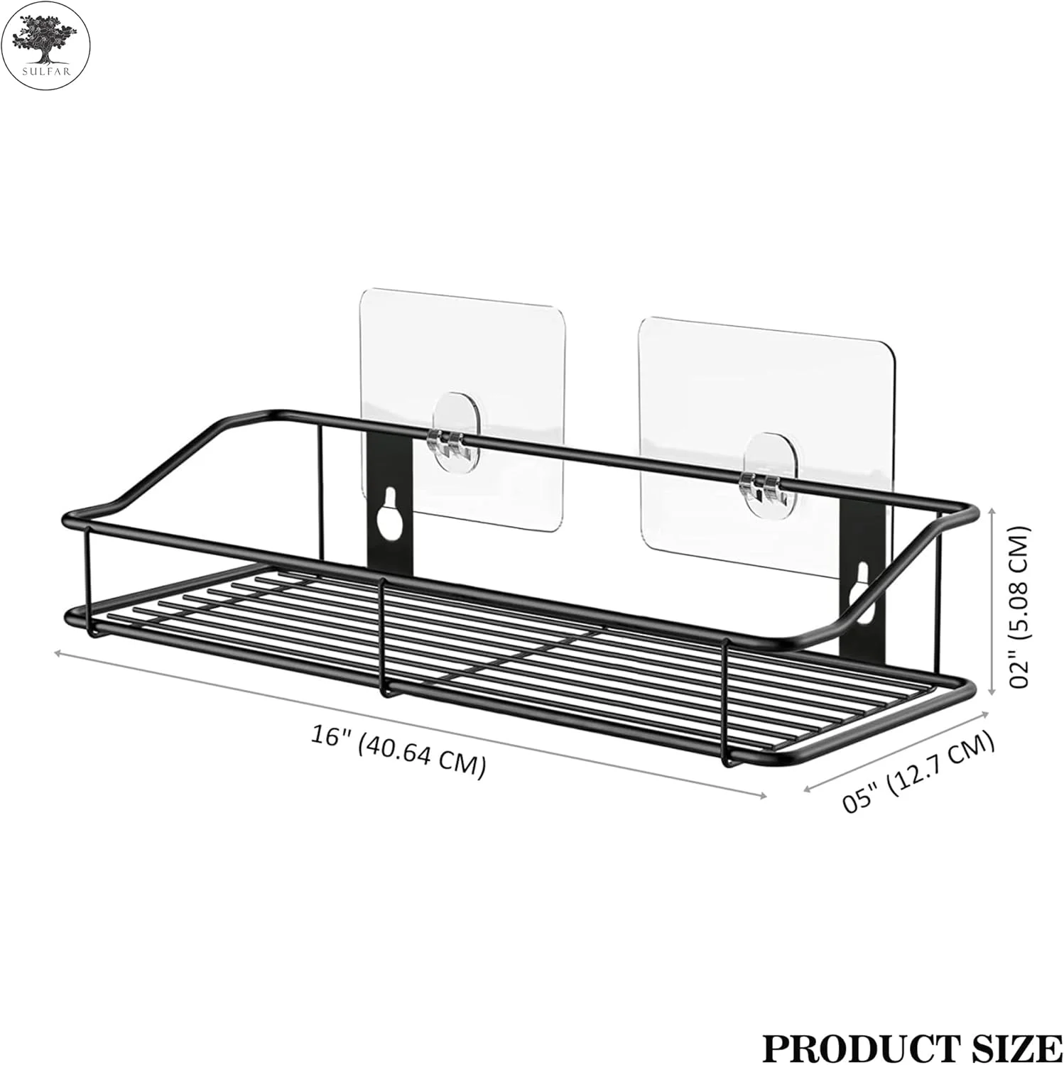 جعبه نگهداری و سازماندهی عطر مشکی سولفار، قفسه سازمان دهنده رومیزی برای سینک، اتاق خواب، اتاق نشیمن (بسته 2 عددی)