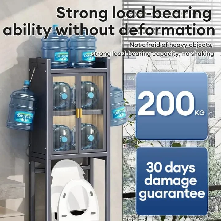 قفسه ذخیره سازی بالای ماشین لباسشویی Pseul، قفسه روی ماشین لباسشویی و خشک کن با قفسه قابل تنظیم و درب های دوتایی، قفسه 2 طبقه حمام، سازمان دهنده قفسه حمام، صرفه جویی در فضا