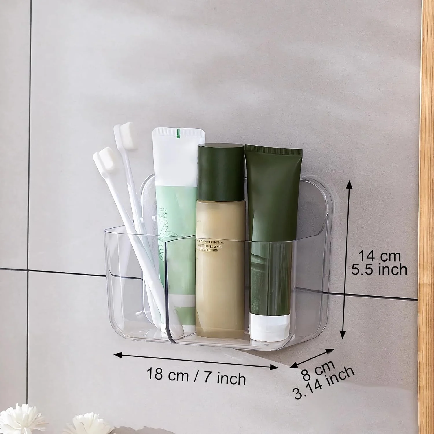 ارگانایزر دیواری اکریلیک Diesisa، ارگانایزر خود چسب برای دیوار، ارگانایزر درب کابینت، بدون نیاز به سوراخکاری، دارای 2 محفظه، مناسب برای حمام، انباری، آشپزخانه، اتاق کار ارگانایزر دیواری اکریلیک Diesisa، ارگانایزر خود چسب برای دیوار، ارگانایزر درب کابینت، بدون نیاز به سوراخکاری، دارای 2 محفظه، مناسب برای حمام، انباری، آشپزخانه، اتاق کار