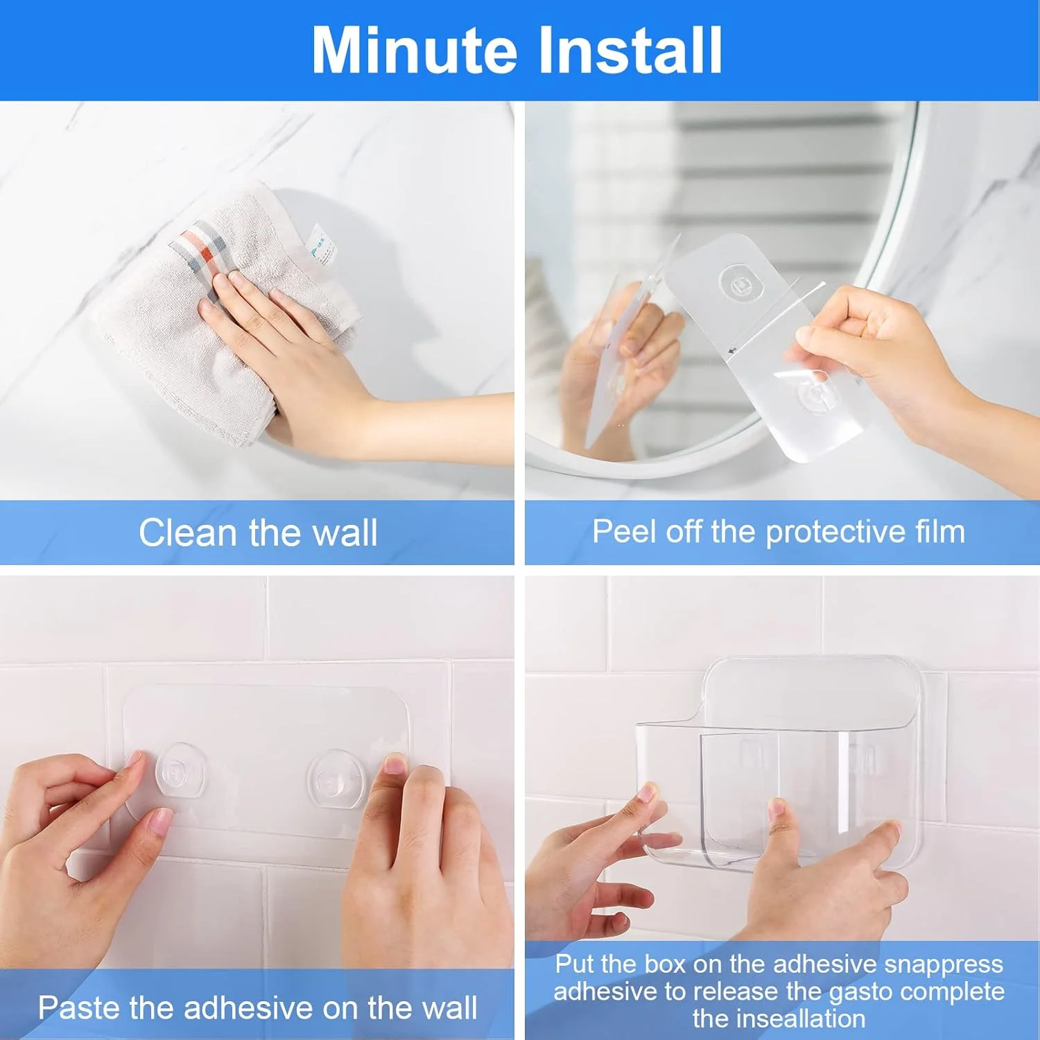 ارگانایزر دیواری اکریلیک Diesisa، ارگانایزر خود چسب برای دیوار، ارگانایزر درب کابینت، بدون نیاز به سوراخکاری، دارای 2 محفظه، مناسب برای حمام، انباری، آشپزخانه، اتاق کار ارگانایزر دیواری اکریلیک Diesisa، ارگانایزر خود چسب برای دیوار، ارگانایزر درب کابینت، بدون نیاز به سوراخکاری، دارای 2 محفظه، مناسب برای حمام، انباری، آشپزخانه، اتاق کار