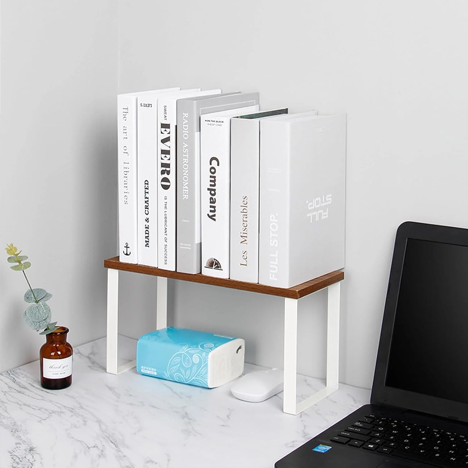 ارگانایزر رومیزی Maykela بسته 2 عددی، قفسه ادویه، قفسه ذخیره سازی، قفسه آشپزخانه، ارگانایزر قفسه، قفسه ادویه، قفسه کابینت، مناسب برای نگهداری منزل و آشپزخانه (سفید-کوچک)