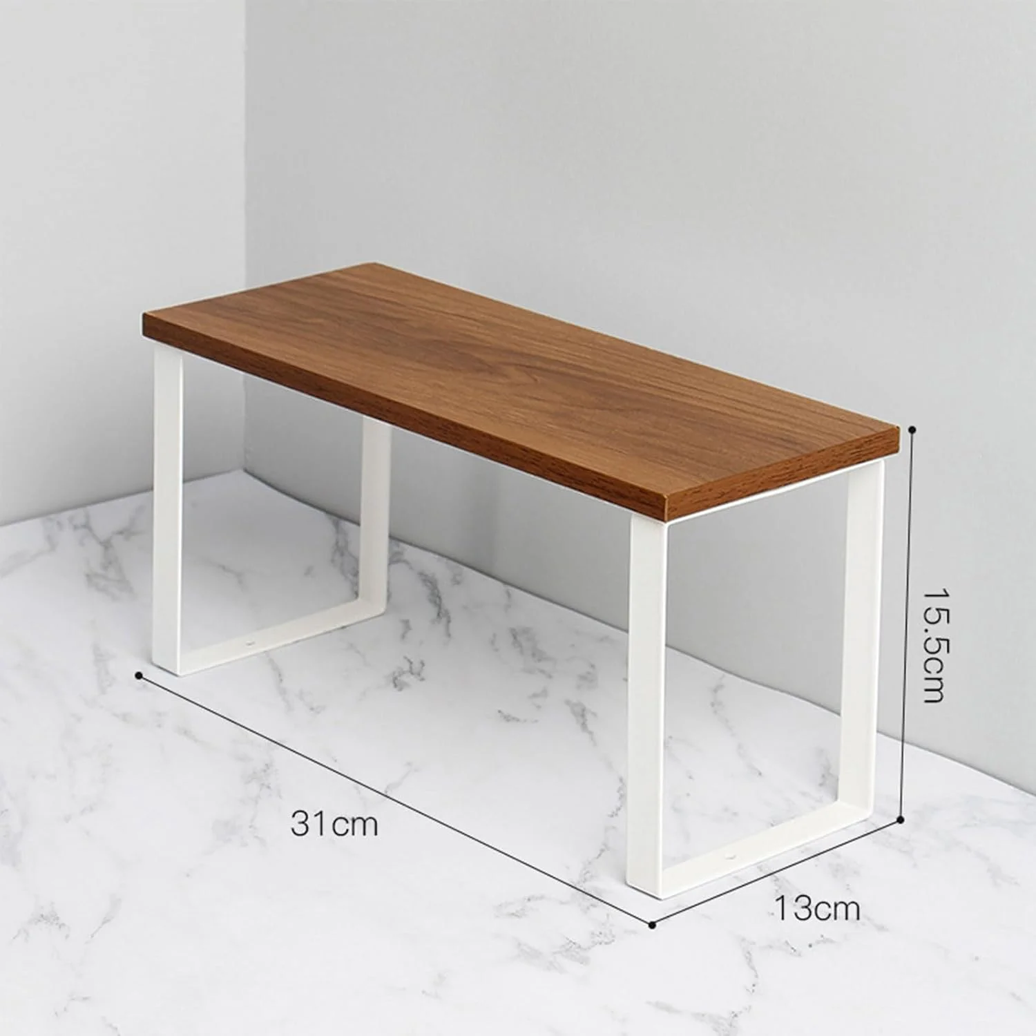 ارگانایزر رومیزی Maykela بسته 2 عددی، قفسه ادویه، قفسه ذخیره سازی، قفسه آشپزخانه، ارگانایزر قفسه، قفسه ادویه، قفسه کابینت، مناسب برای نگهداری منزل و آشپزخانه (سفید-کوچک)