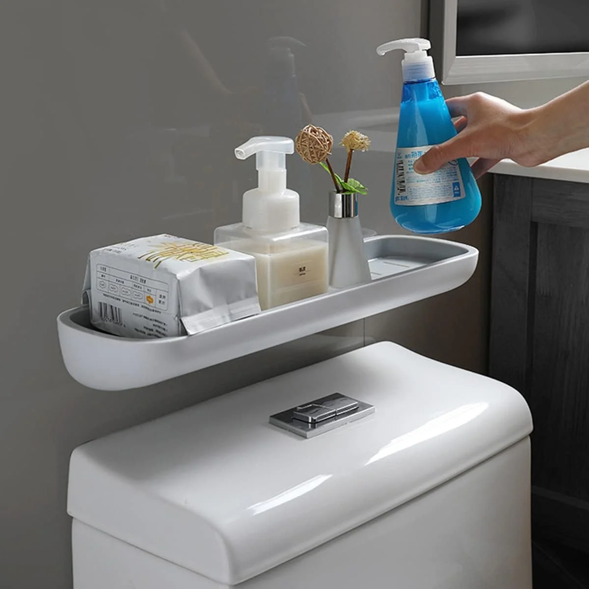 قفسه حمام IBAMA، قفسه نگهداری، نگهدارنده دیواری شامپو، ادویه جات، سازمان دهنده دوش، لوازم جانبی حمام سفید بدون میله مشکی 01، BSSTG01-BK